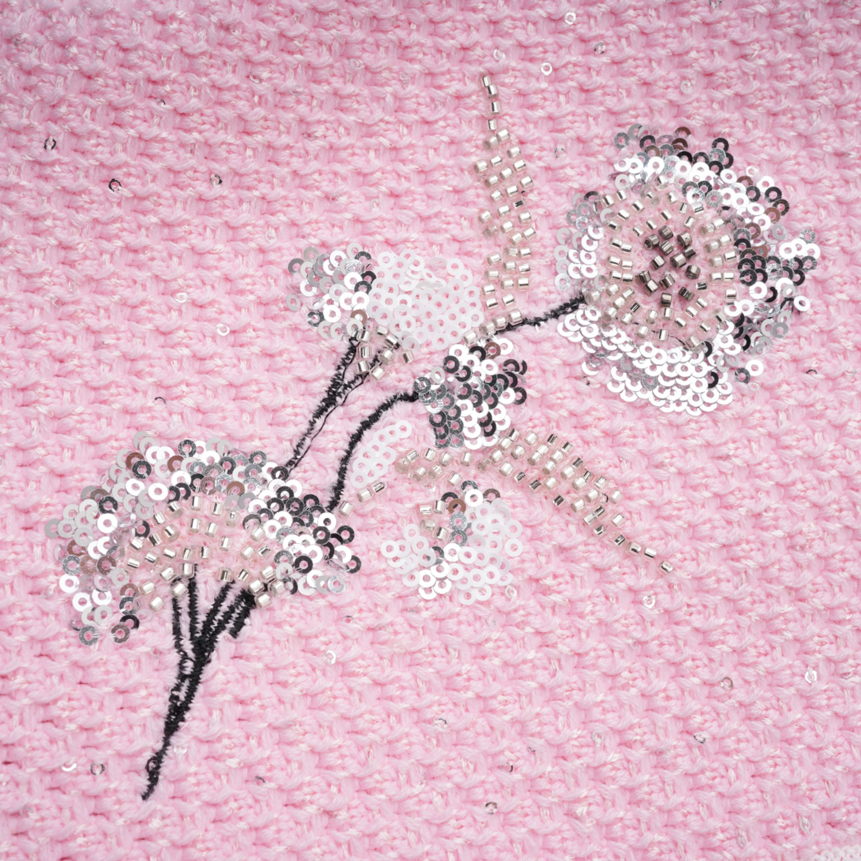 Ásdís Pink Sequined Knit Cardigan & Skirt Set (Final Sale)