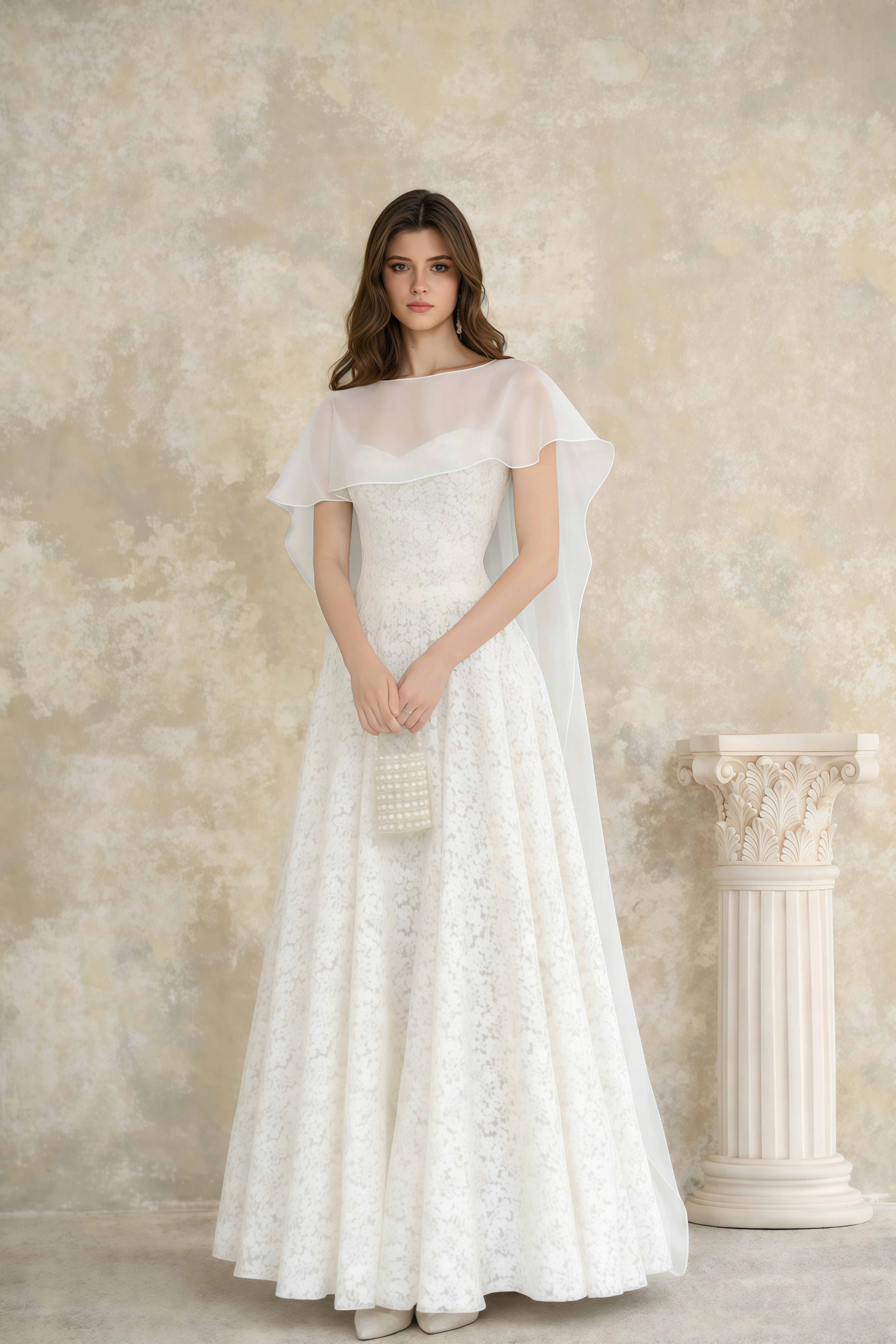 Aulera White Floral Lace Maxi Gown (Final Sale)