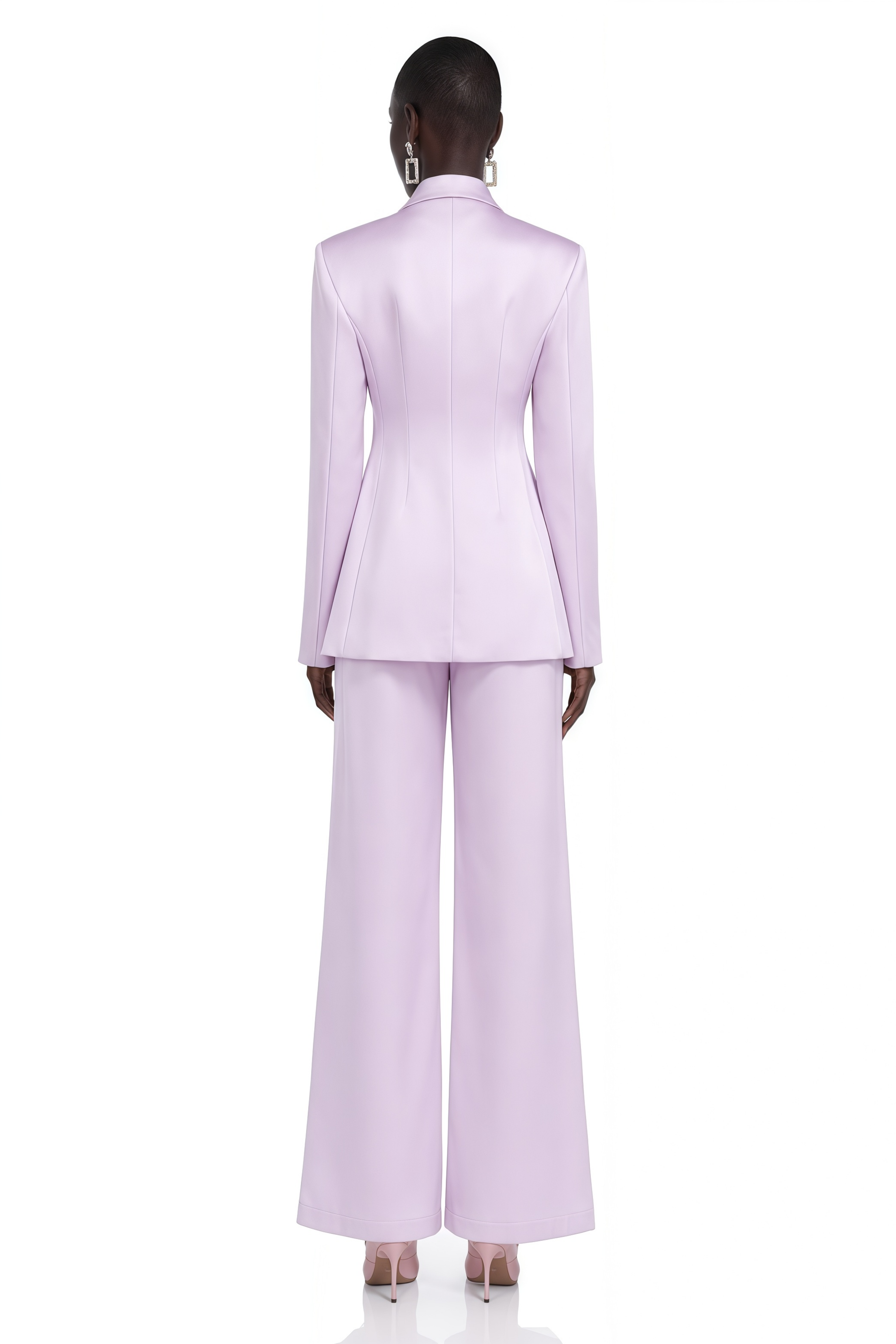Bella Pink Cinched Waist Blazer & Trouser Set