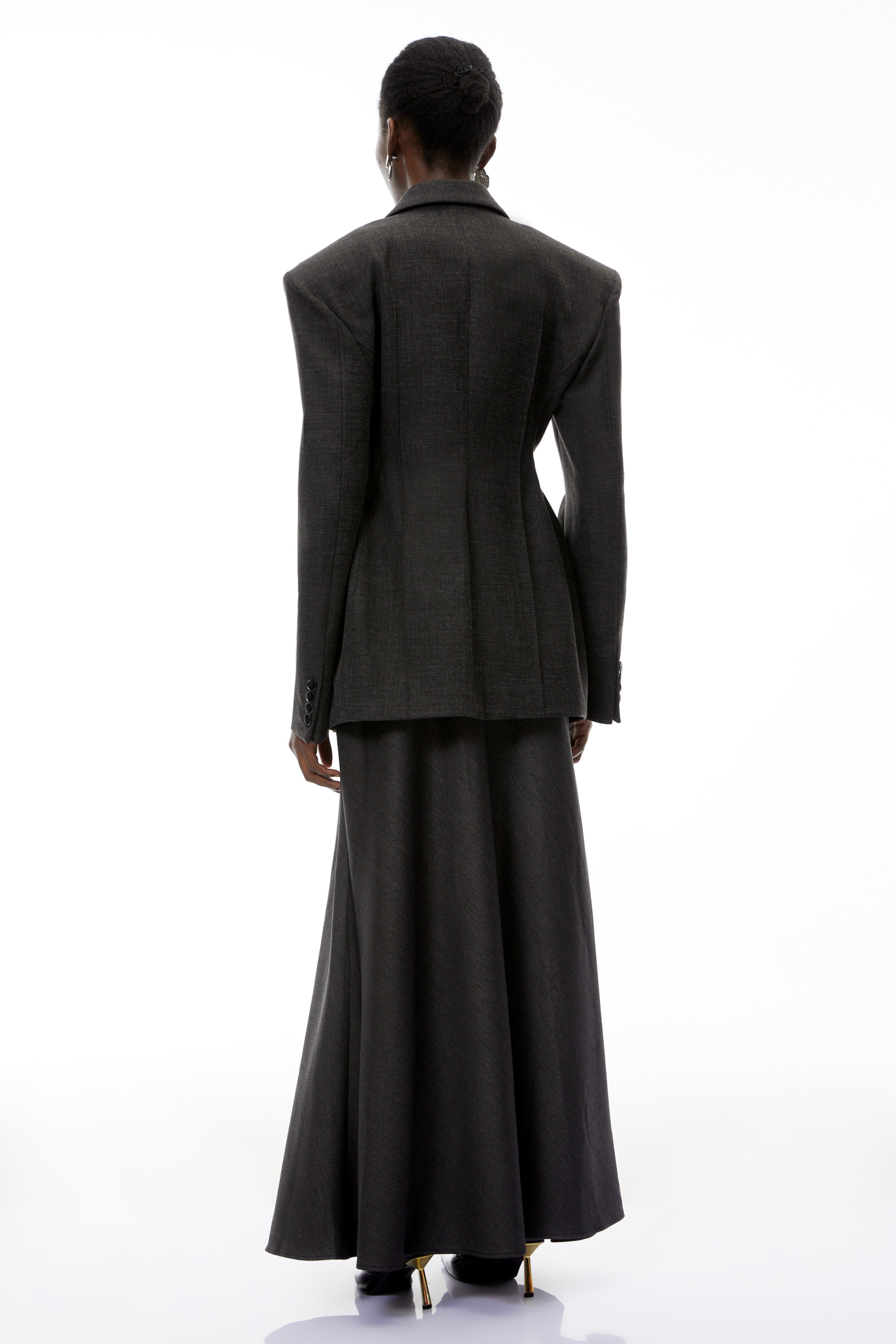 Caspian Grey Asymmetrical Oversize Blazer (Final Sale)