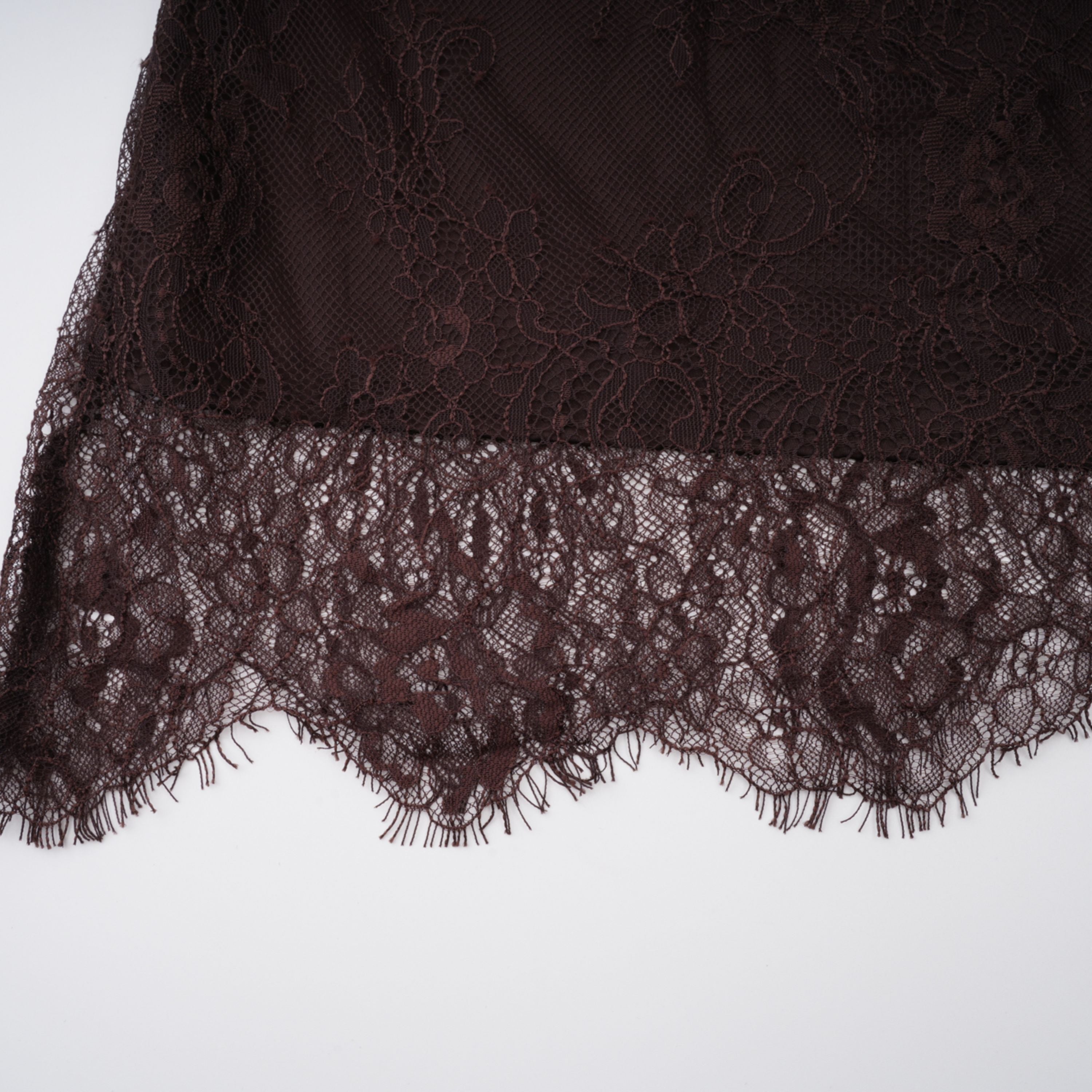 Christa Brown Floral Lace Maxi Dress with Cape (Final Sale-US Only)