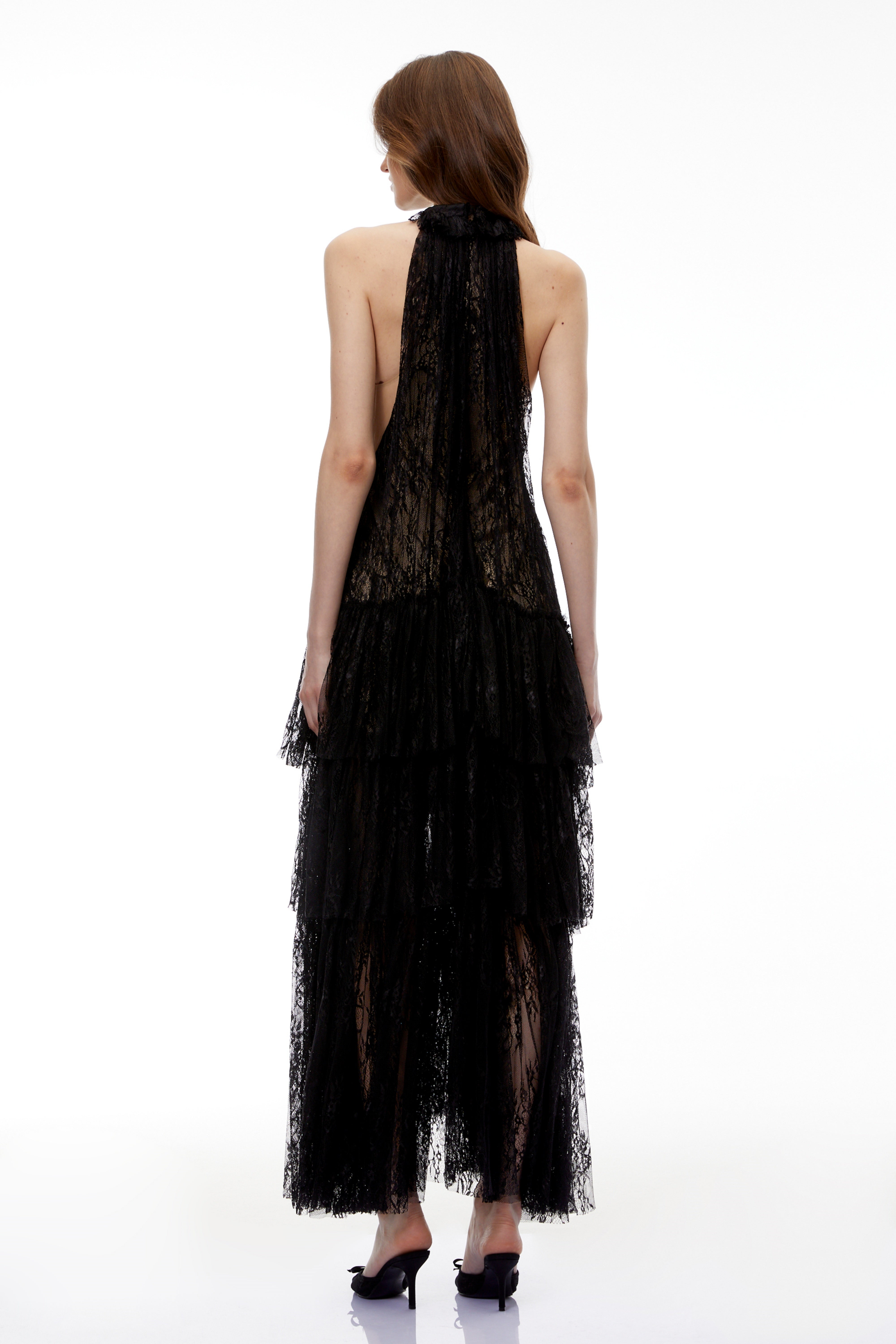 Coralie Black Floral Lace Maxi Dress (Final Sale)