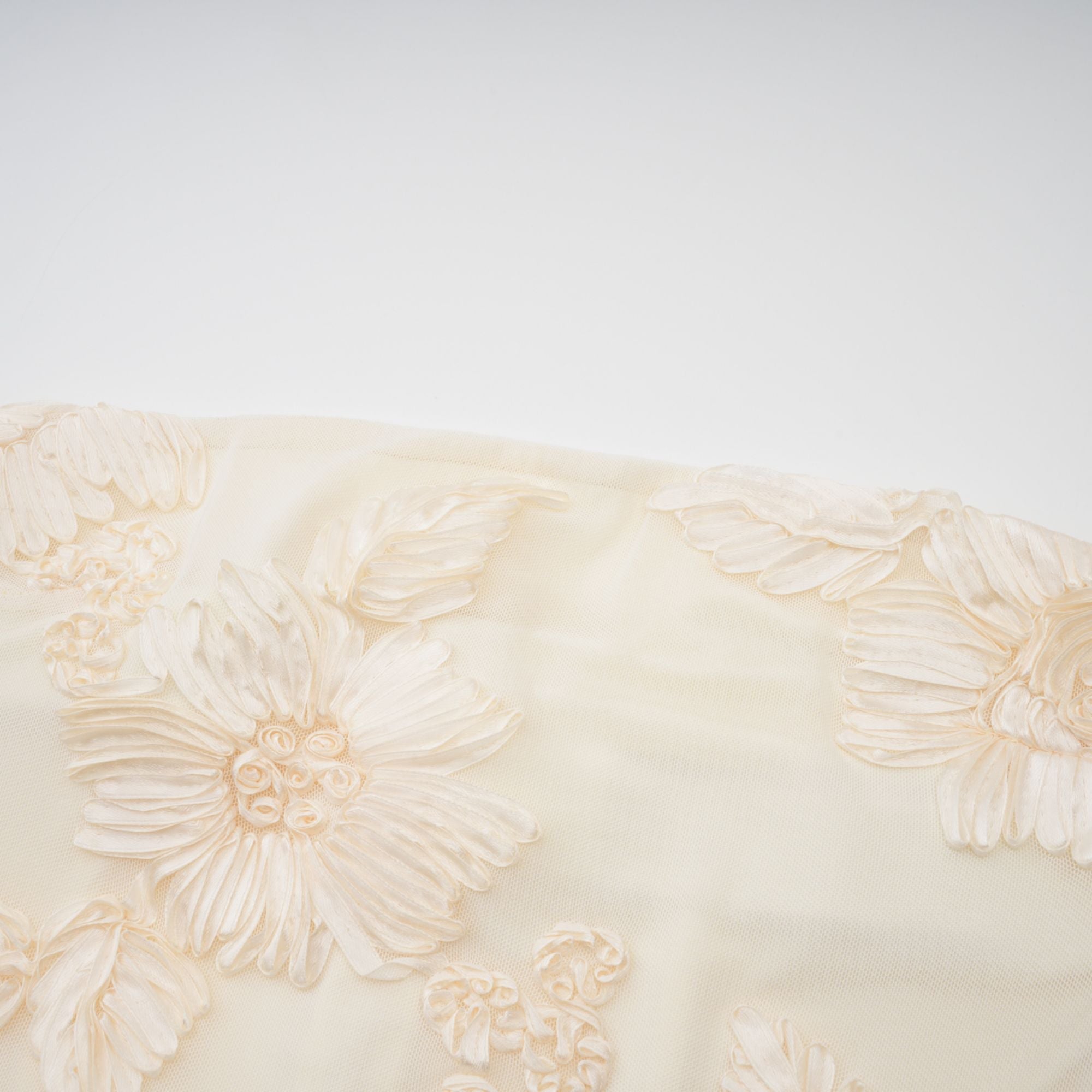 Melanie neutrals embroidered off-shoulder maxi dress (Final Sale)