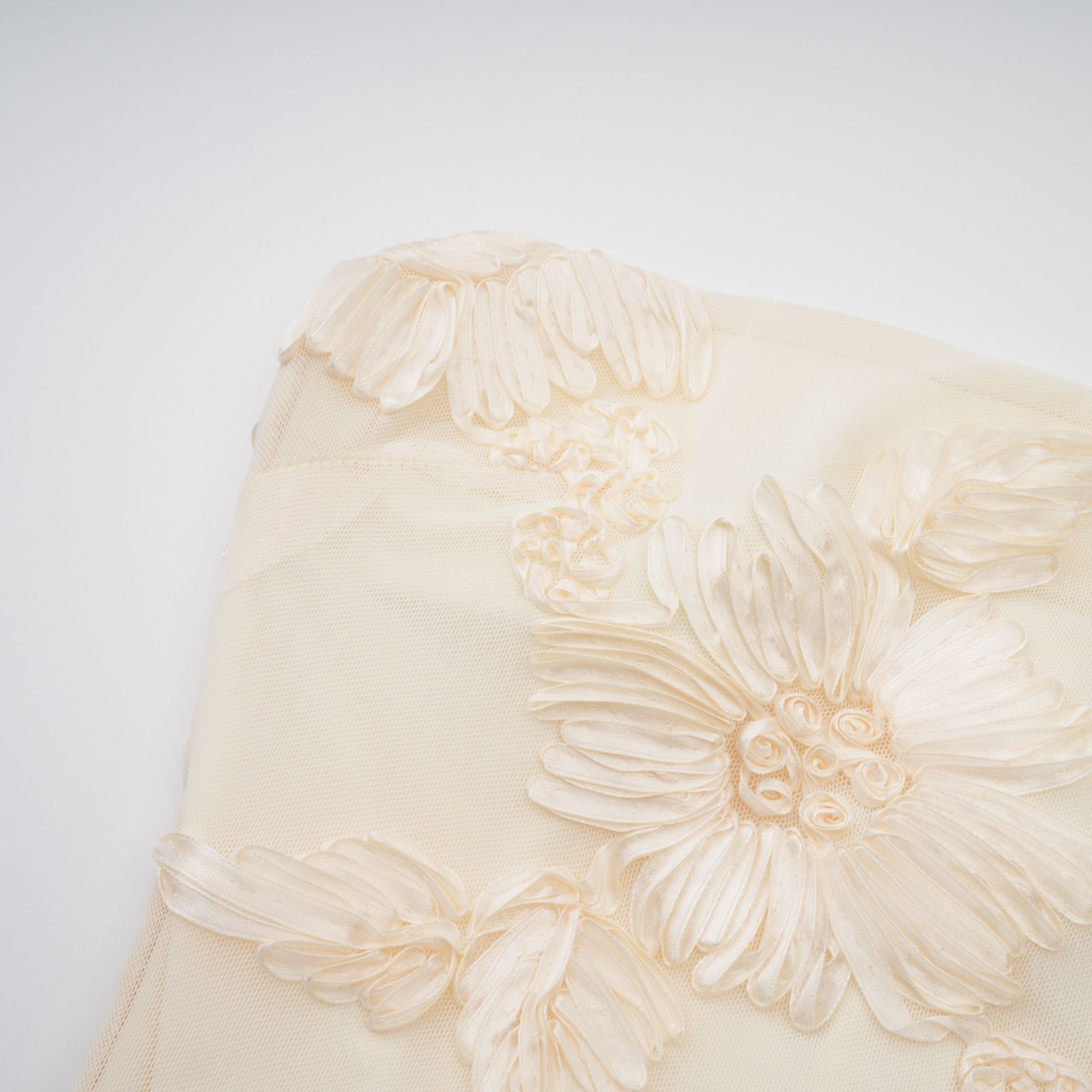 Melanie neutrals embroidered off-shoulder maxi dress (Final Sale)