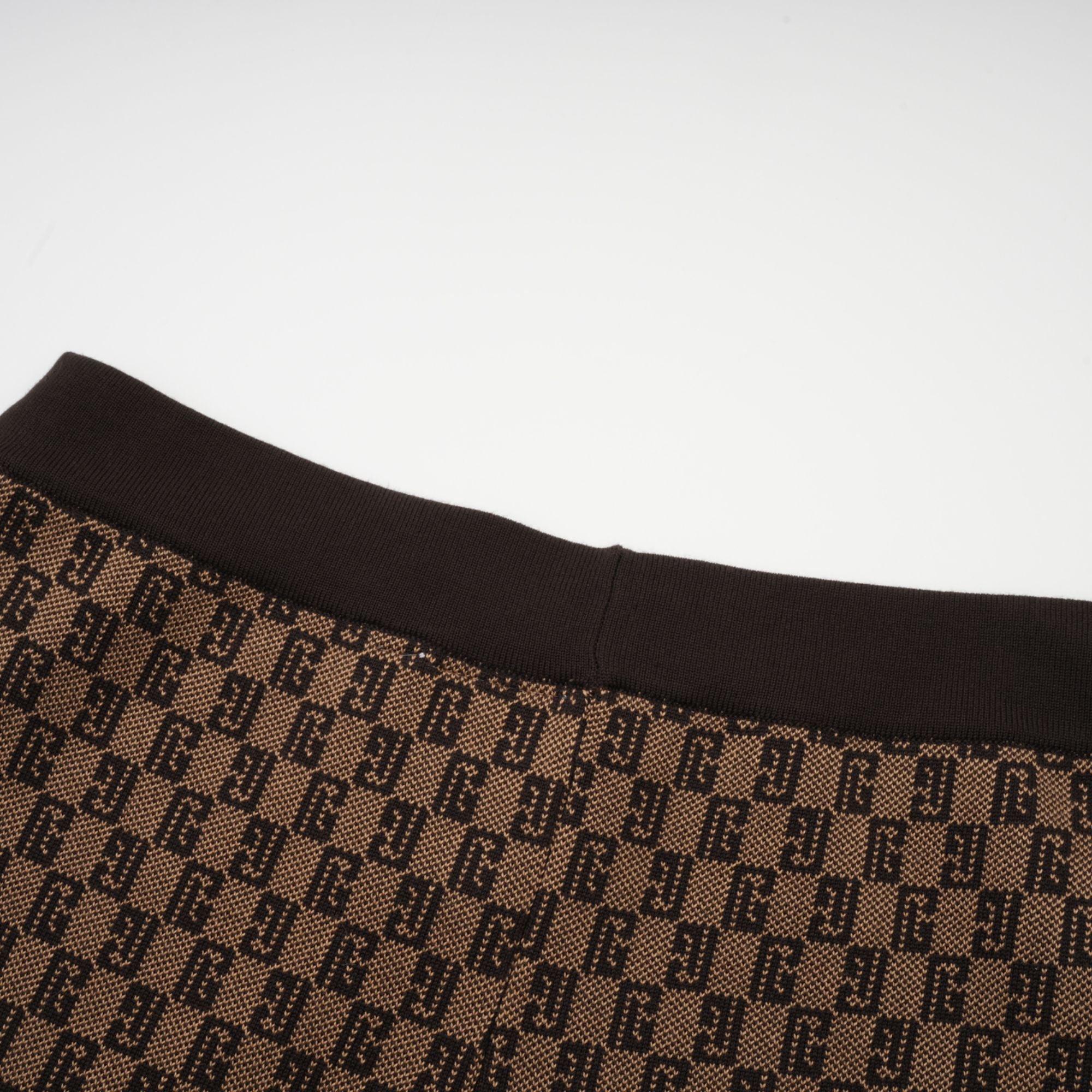 Cyrielle monogram-jacquard top & trousers matching set