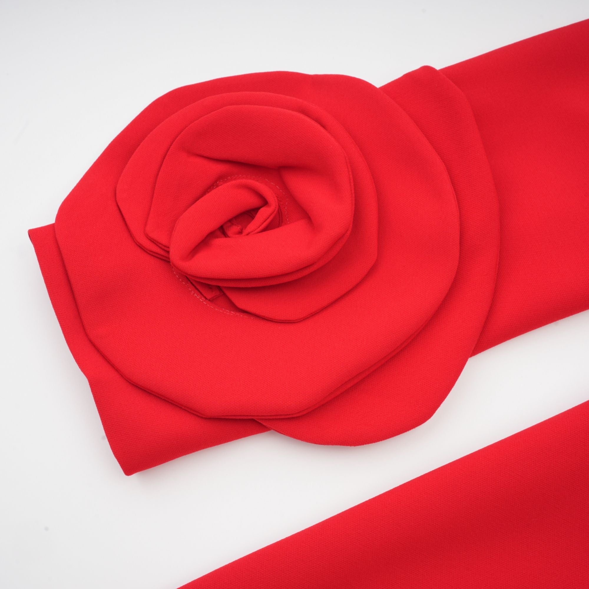 Aurelia red long-sleeve dress with floral embellishments (Final Sale-US Only)