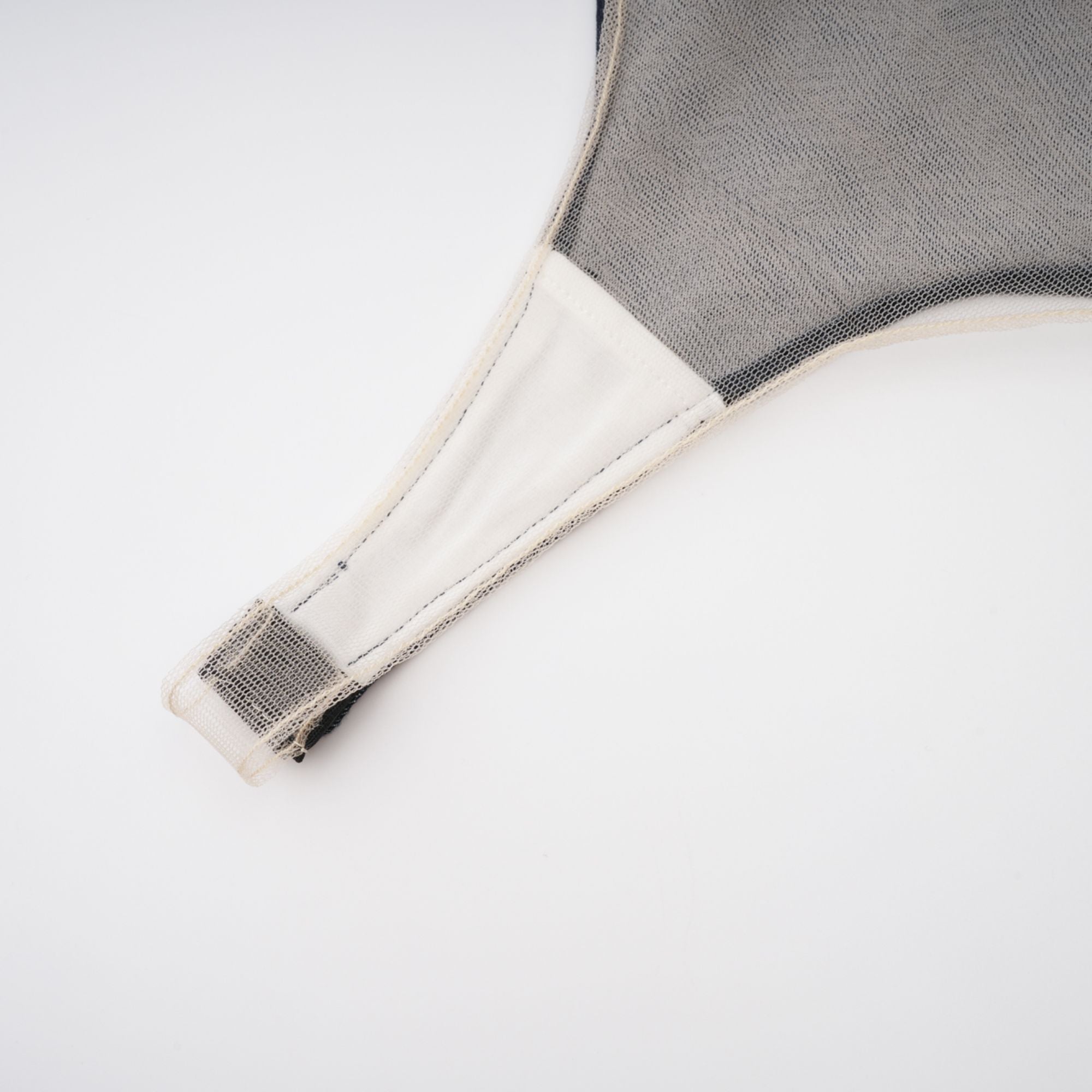 Sandrine blue denim semi-sheer bodysuit (Final Sale-US Only)