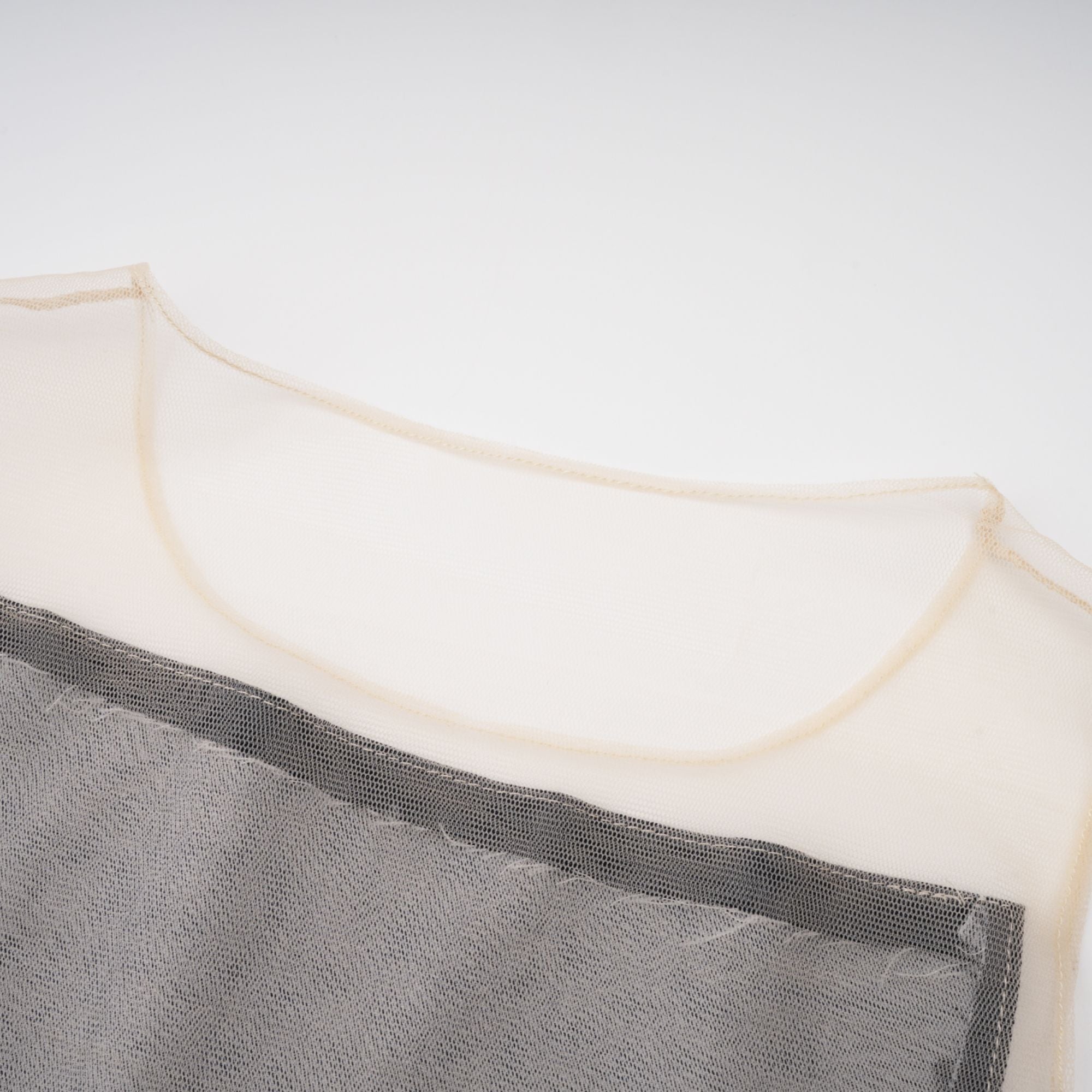 Sandrine blue denim semi-sheer bodysuit (Final Sale-US Only)