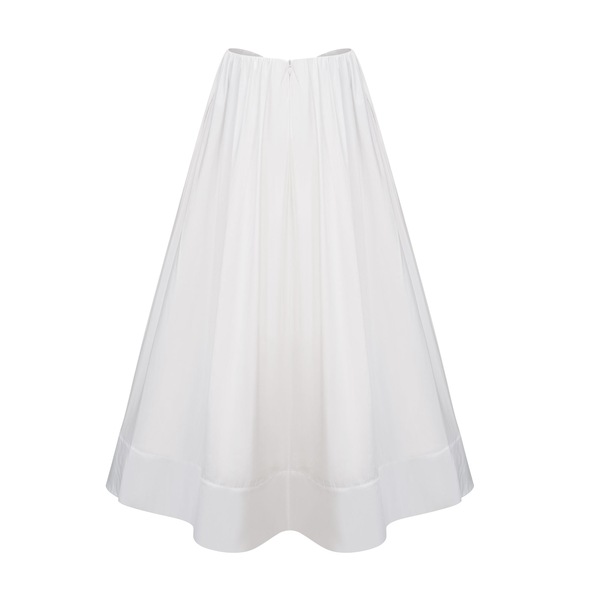 Caterina White Shirred Shirt & Skirt Set (Final Sale)