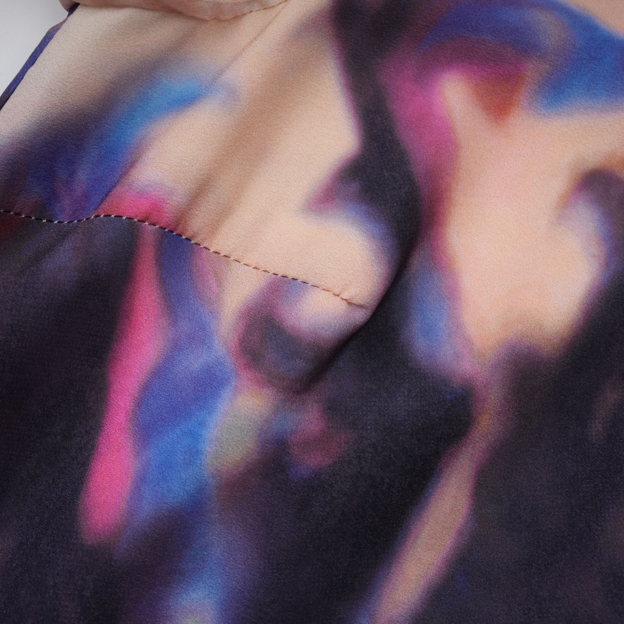 Urbaine smudged graffiti-print silk midi dress (Final Sale)