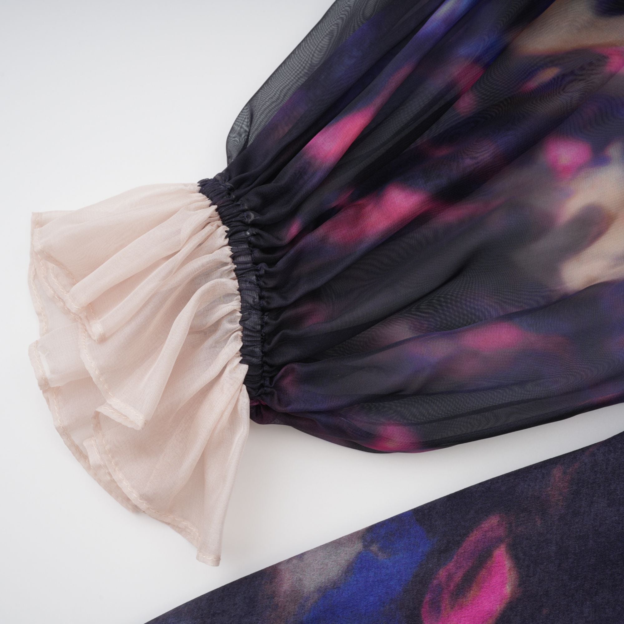 Urbaine smudged graffiti-print silk midi dress (Final Sale)