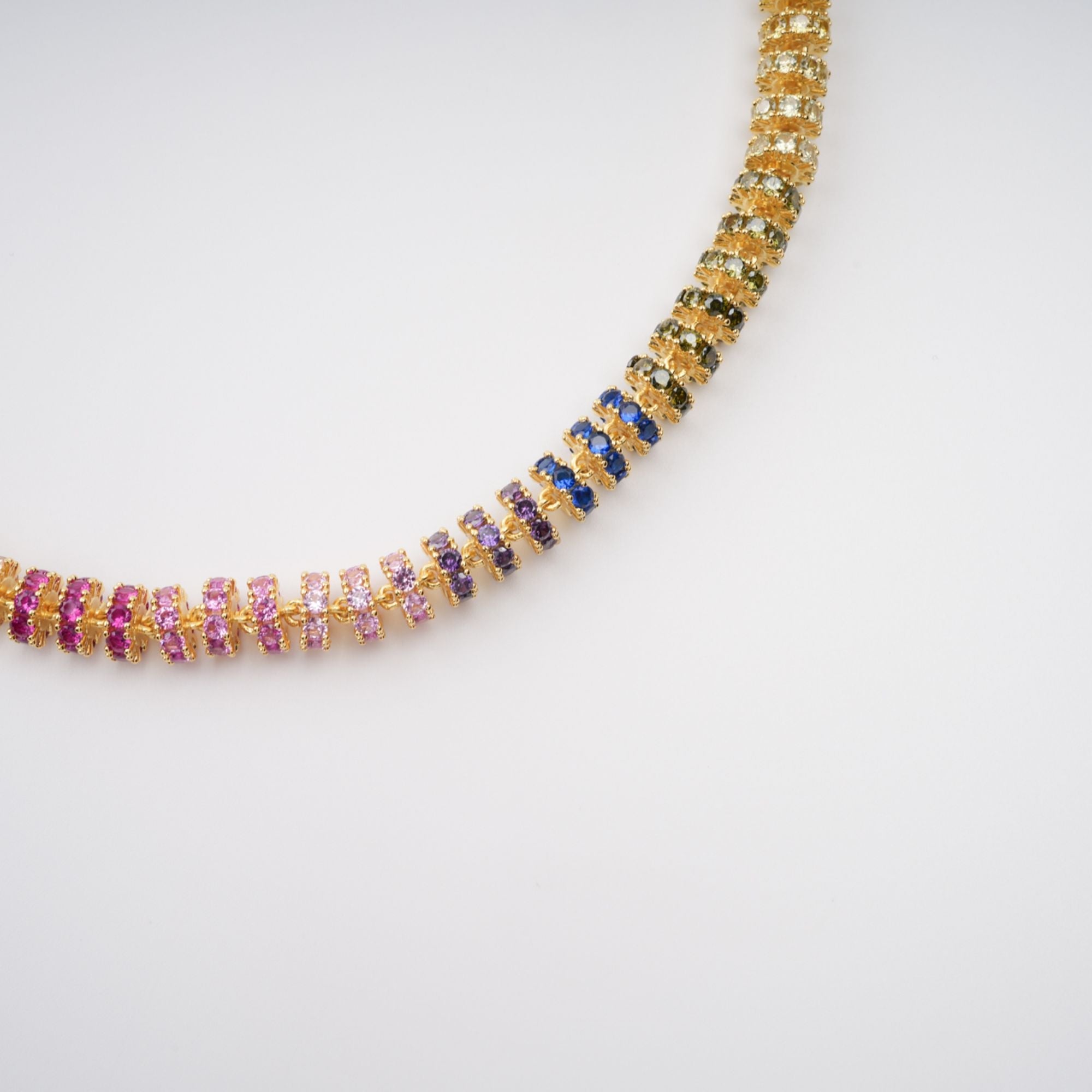 Sandrine Gold Tone Crystal Embellished Necklace (Final Sale)