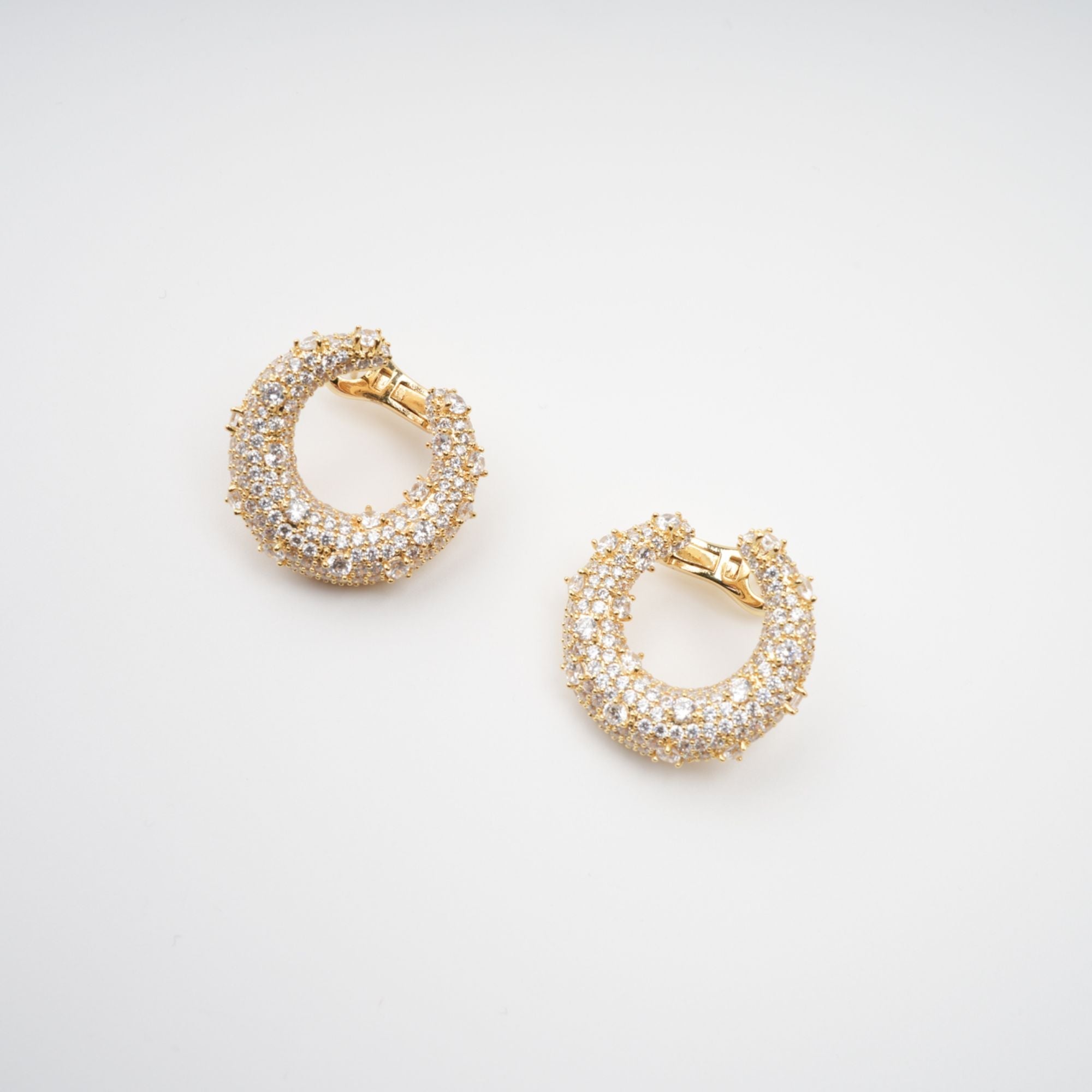 Colette Gold Crystal Embellished Earrings (Final Sale)