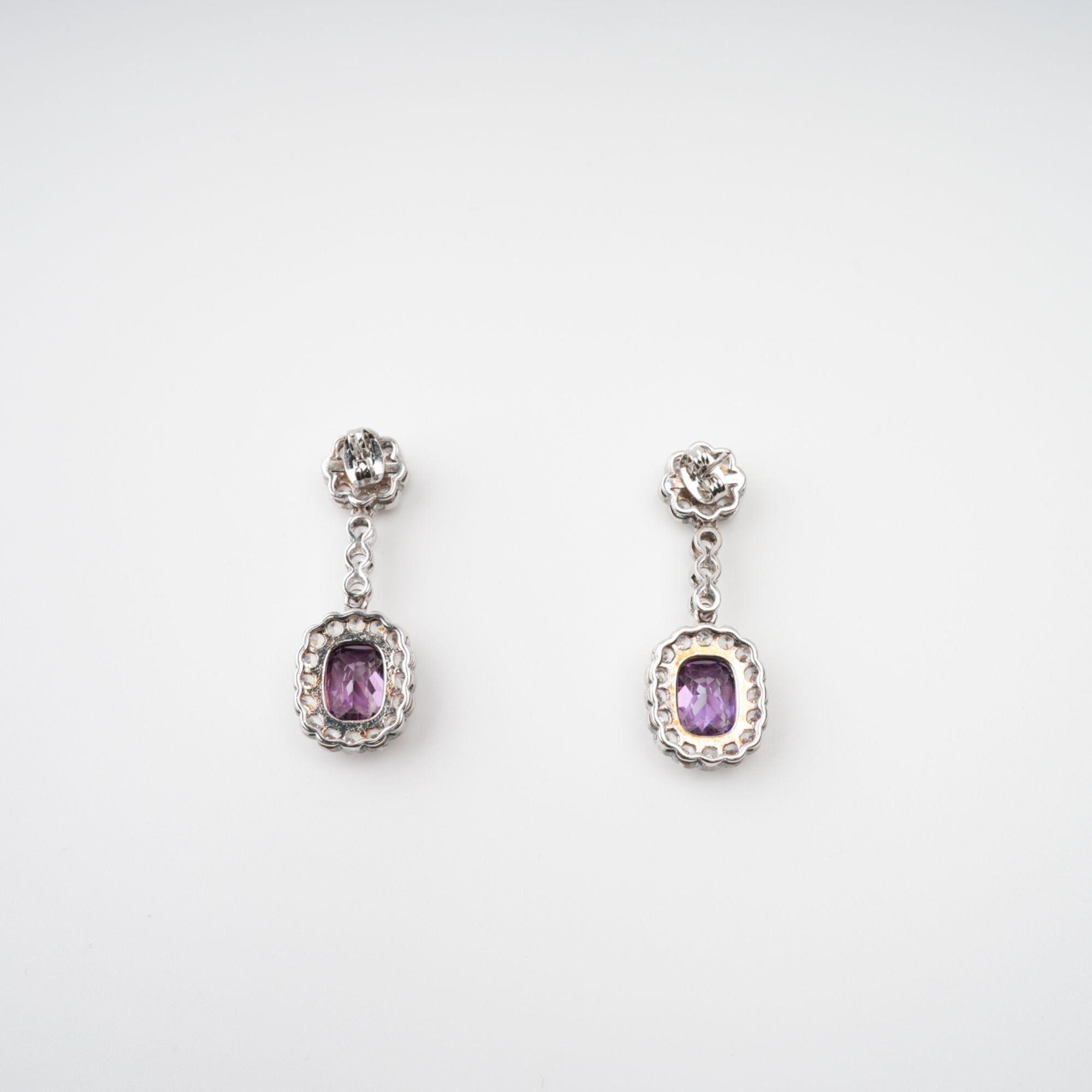 Clémence Purple Crystal Embellished Earrings (Final Sale)
