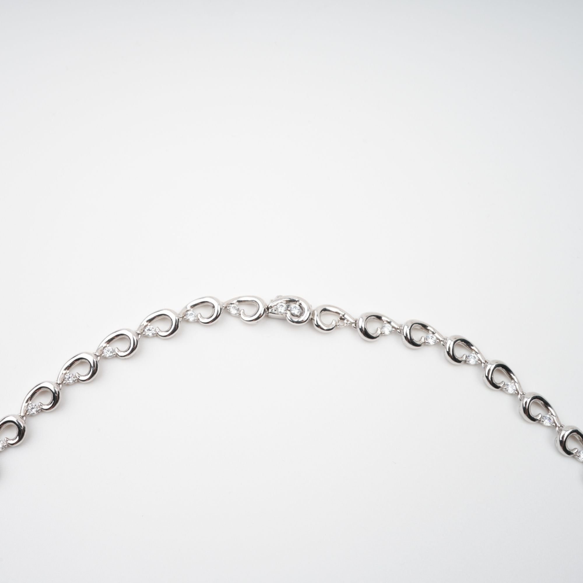 Anthemon Silver Tone Crystal Embellished Necklace (Final Sale)