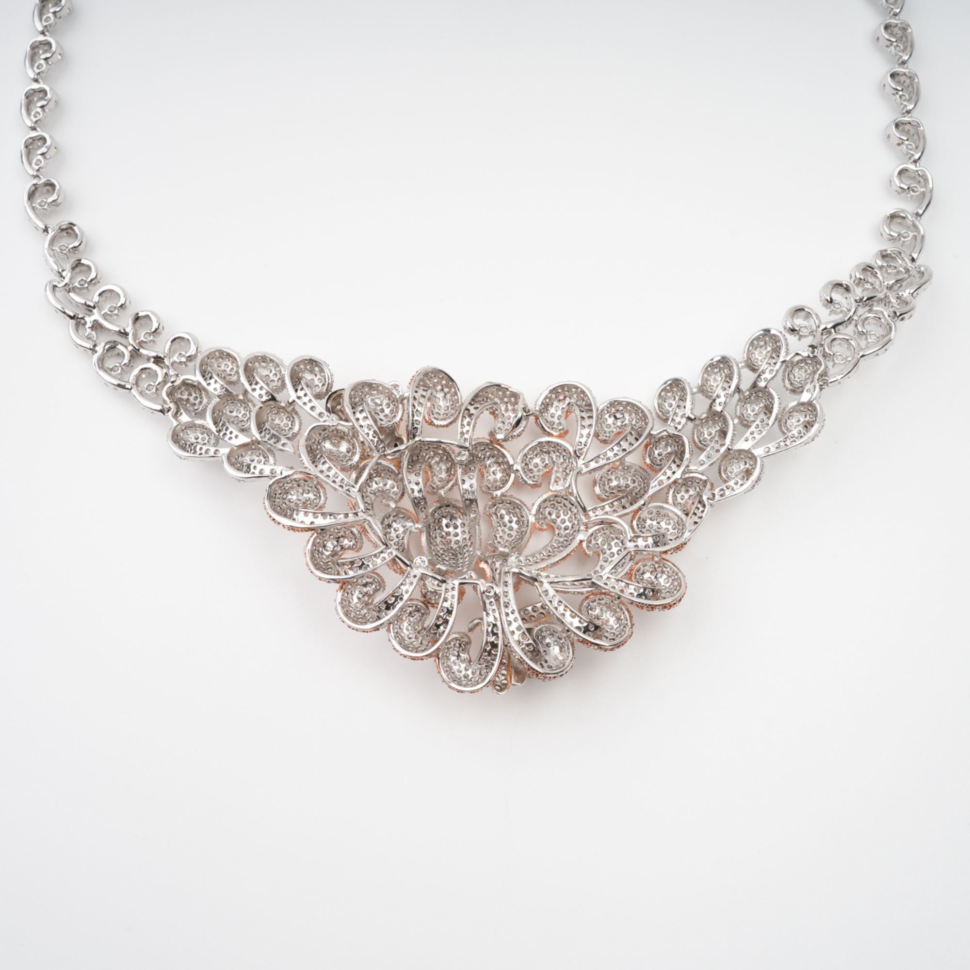 Anthemon Silver Tone Crystal Embellished Necklace (Final Sale)