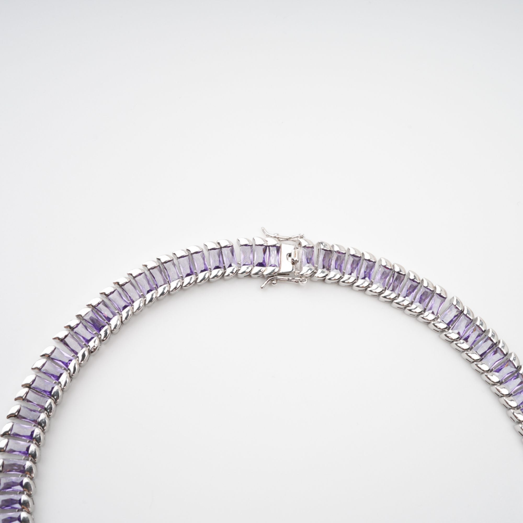 Isoline Light Purple Crystal Embellished Necklace (Final Sale)