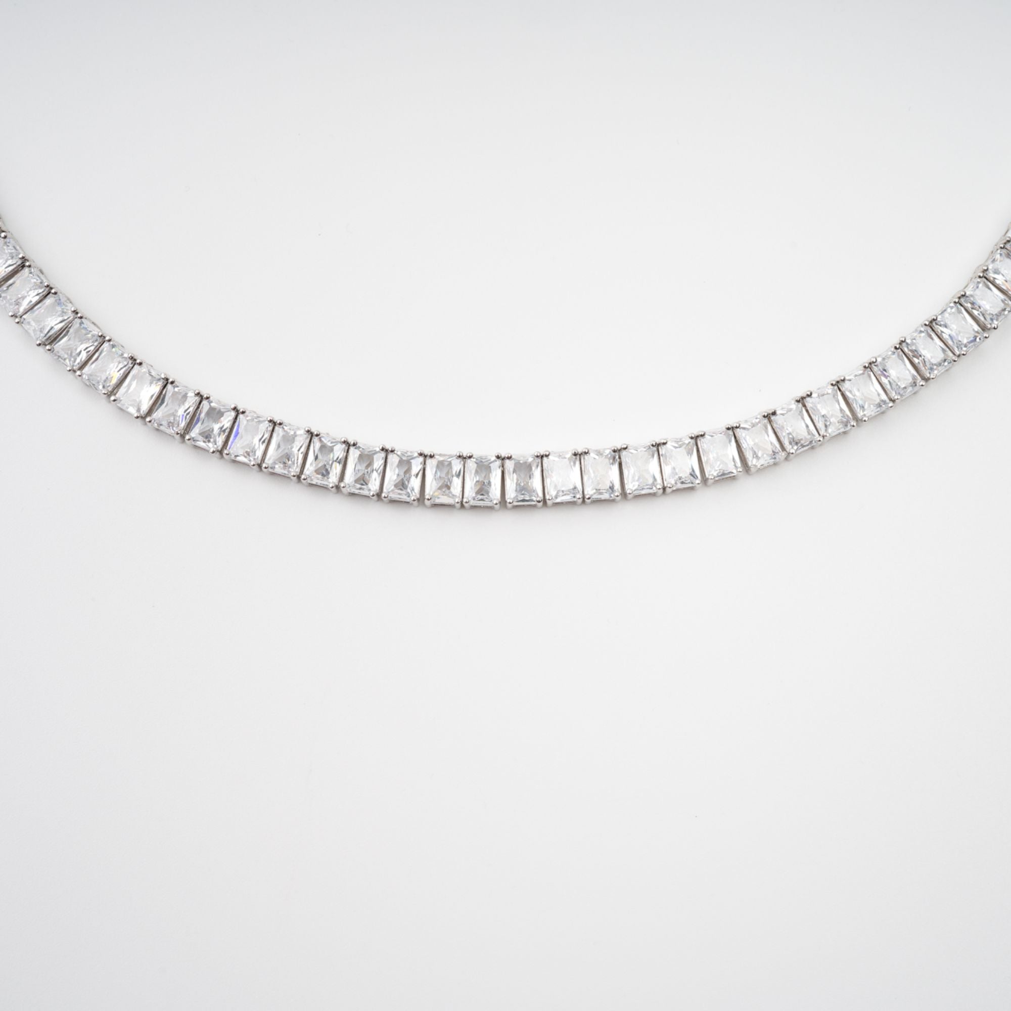 Florence Silver Tone Crystal Embellished Necklace (Final Sale)
