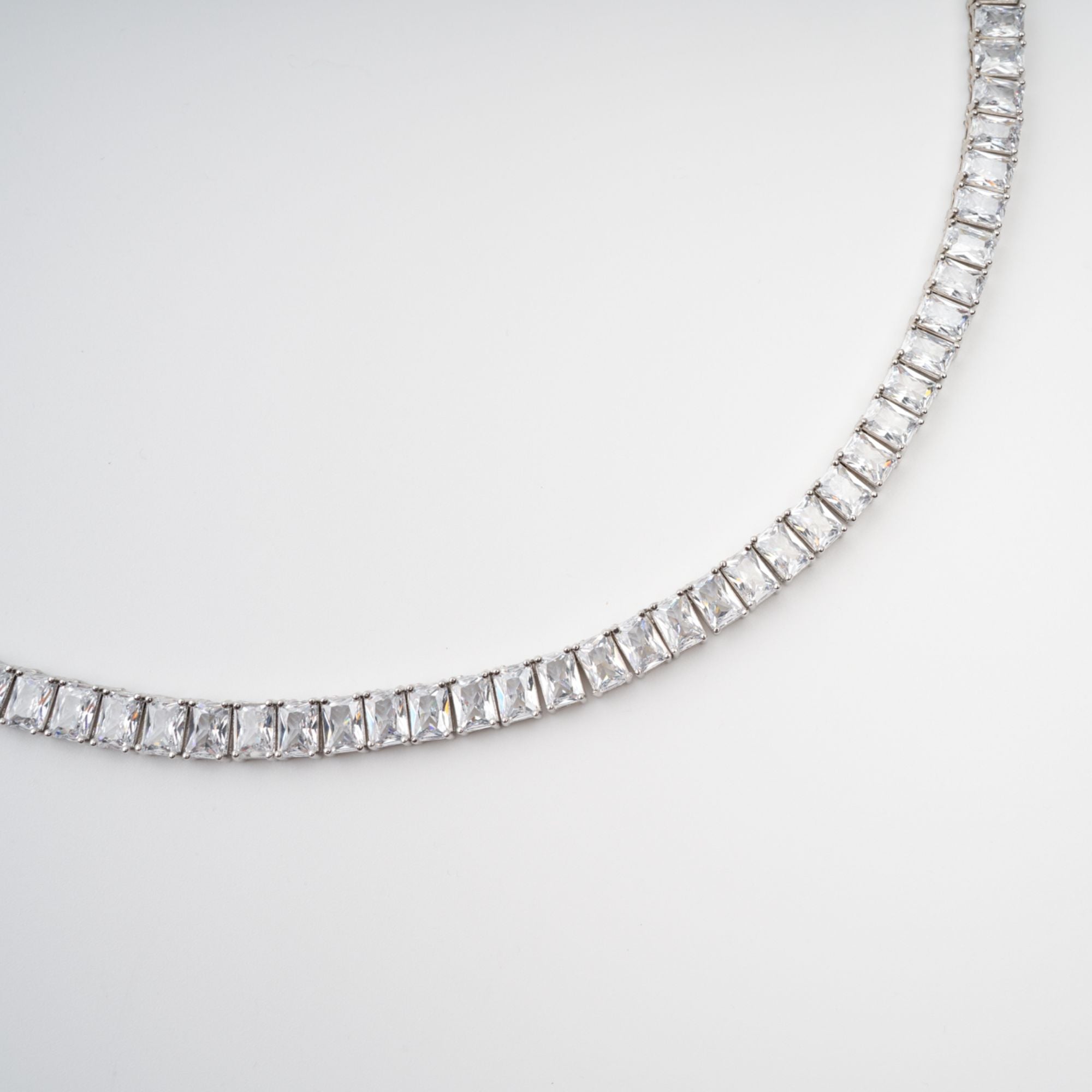 Florence Silver Tone Crystal Embellished Necklace (Final Sale)