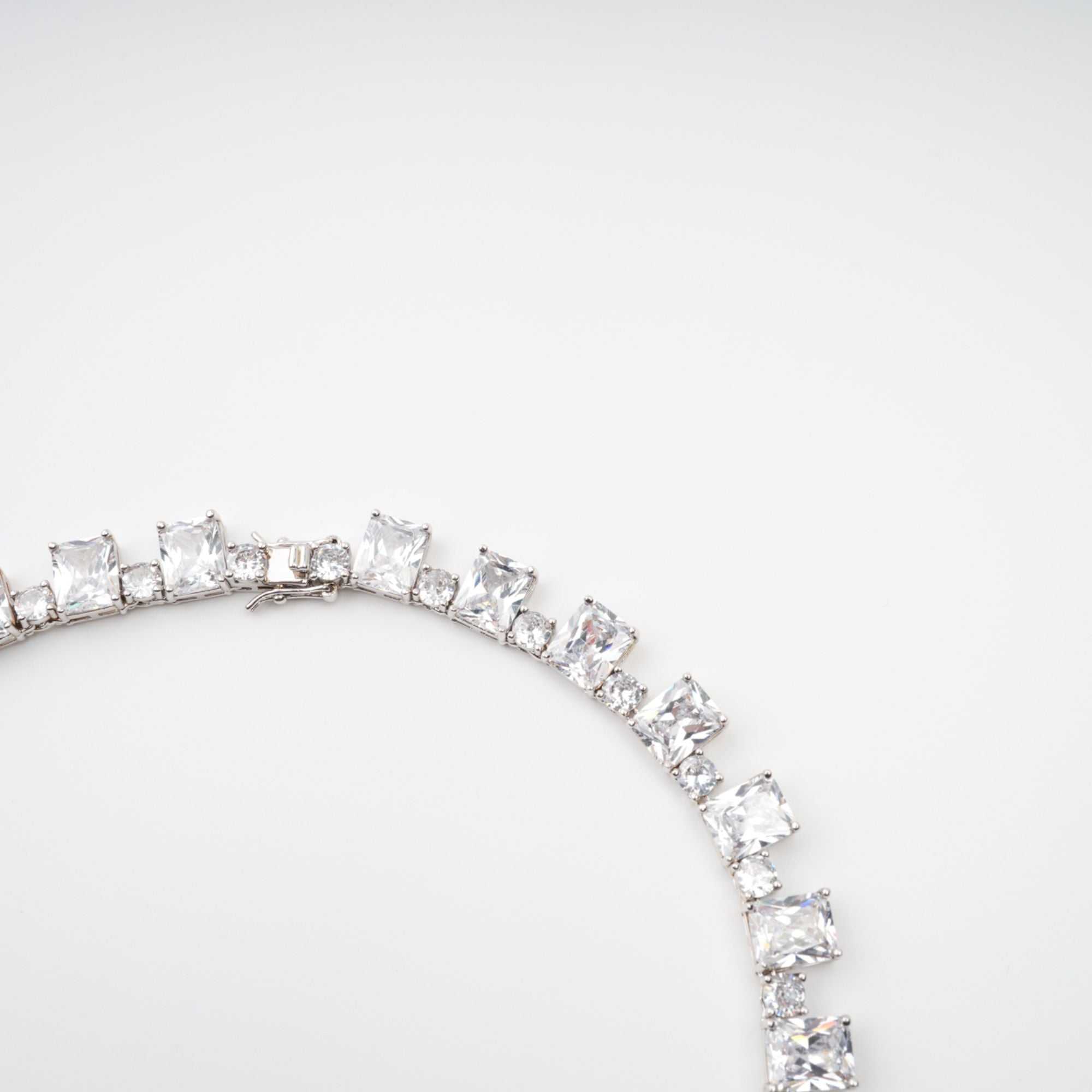 Mathilde Silver Tone Crystal Embellished Necklace (Final Sale)
