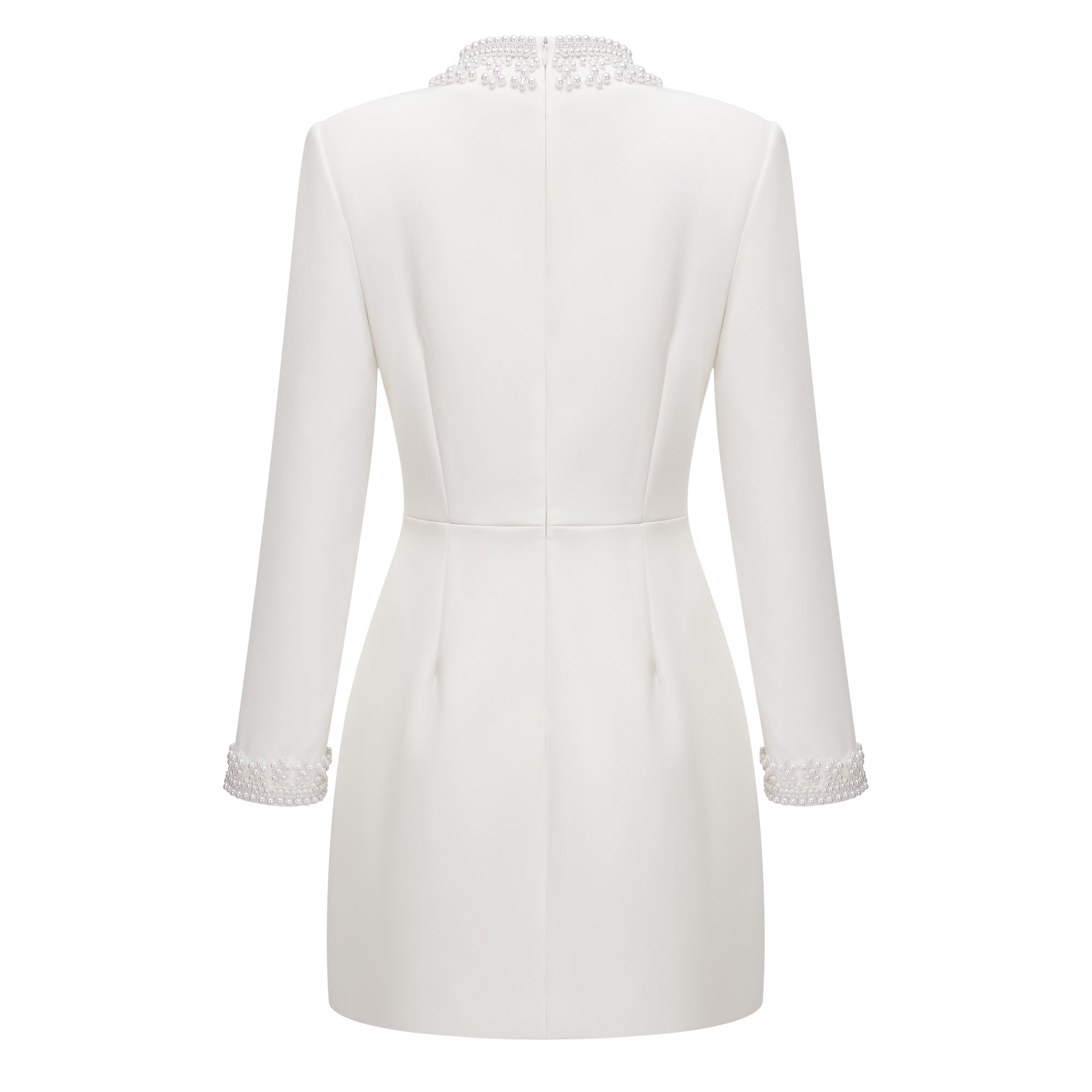 Bernadette White Faux Pearl Mini Dress (Final Sale-US Only)