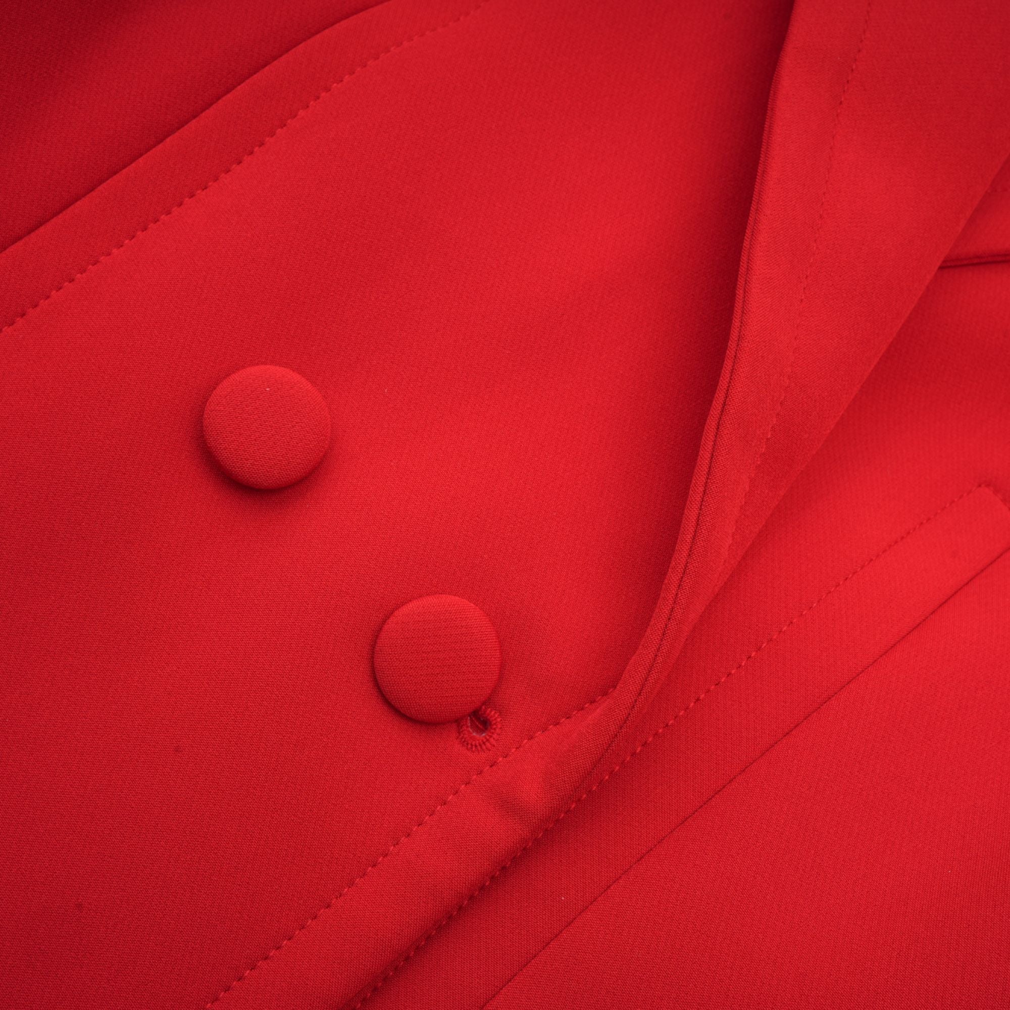 Coline red hourglass double-breasted blazer(Final Sale)