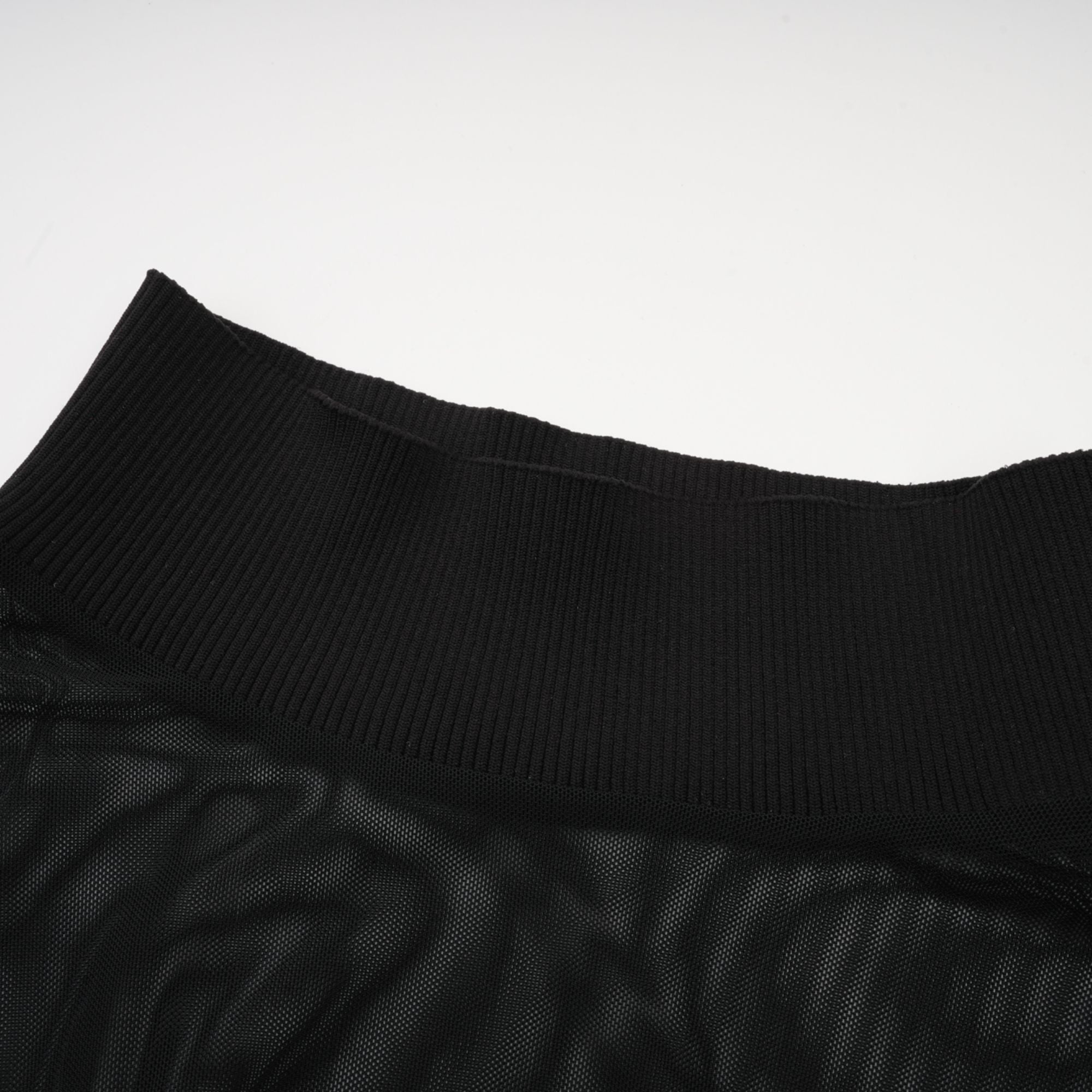 Ségolène black faux-fur tulle top (Final Sale-US Only)