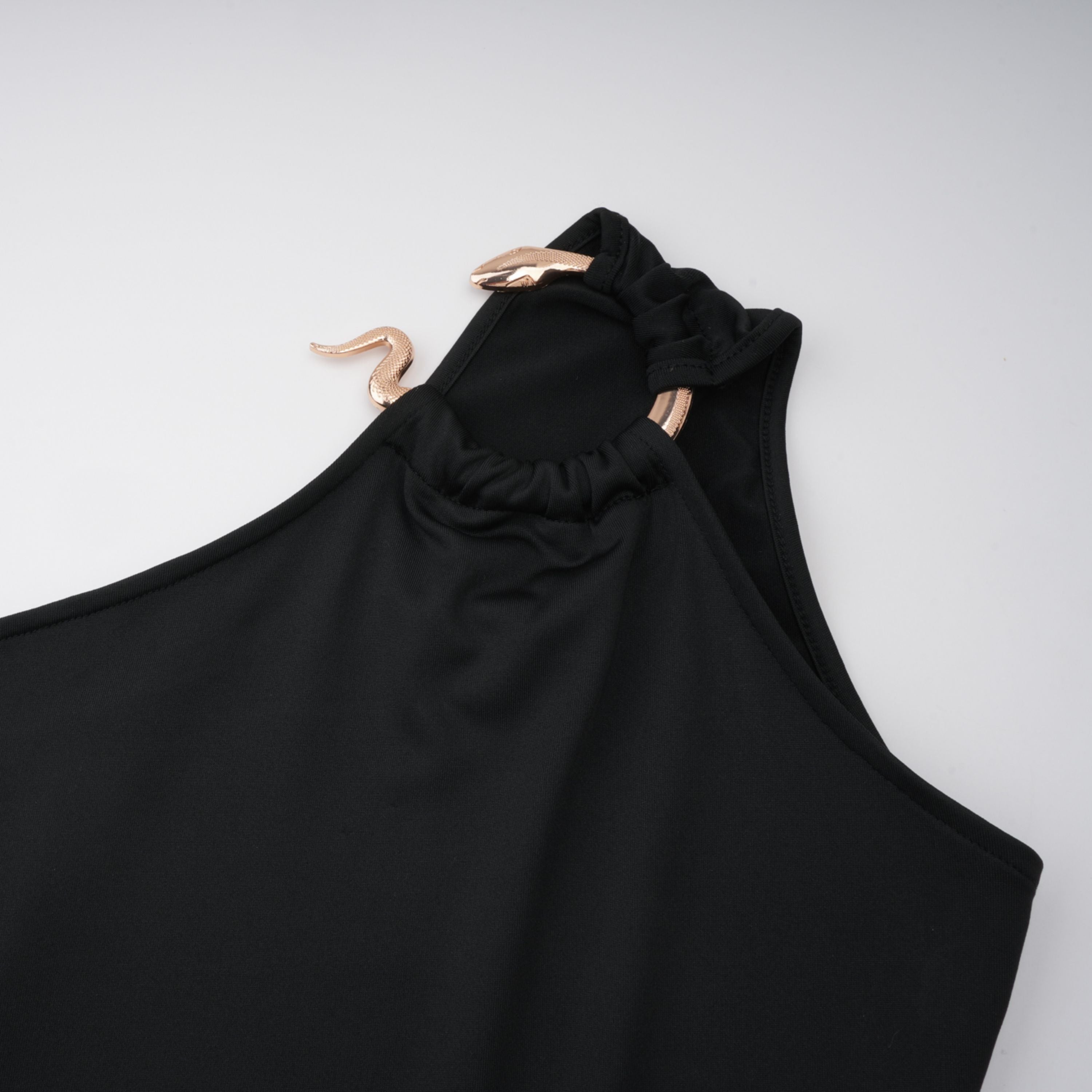 Tiziana Black One Shoulder Cut Out Maxi Dress (Final Sale)