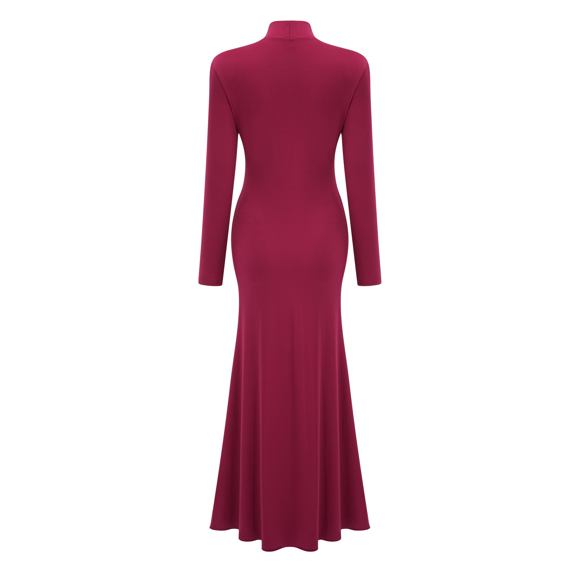 Neve Red High Neck Twist Knot Maxi Dress