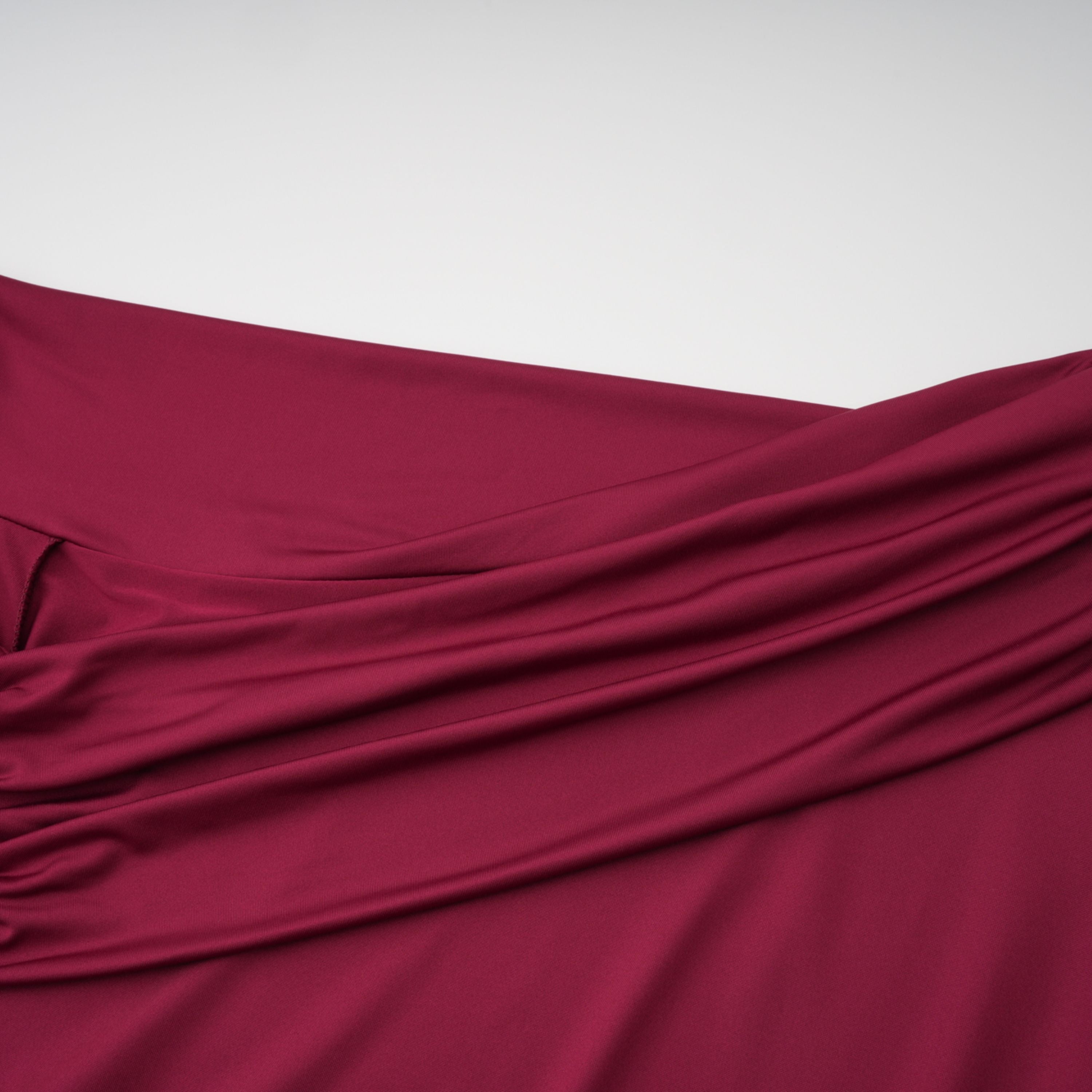 Anastasia Burgundy One Shoulder Gathered Maxi Dress (Final Sale-US Only)