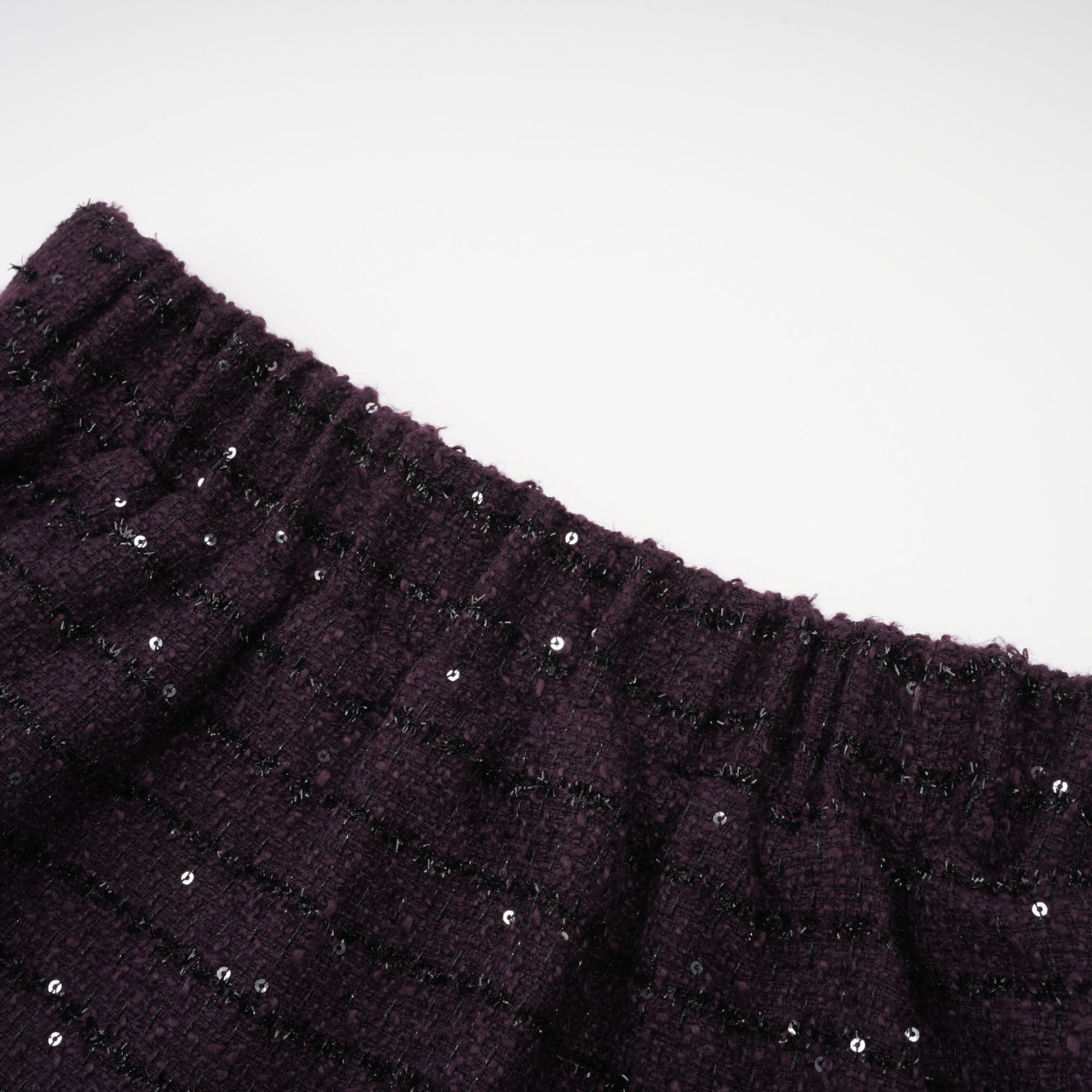 Brigitte purple sequined tweed jacket & skirt matching set (Final Sale-US Only)
