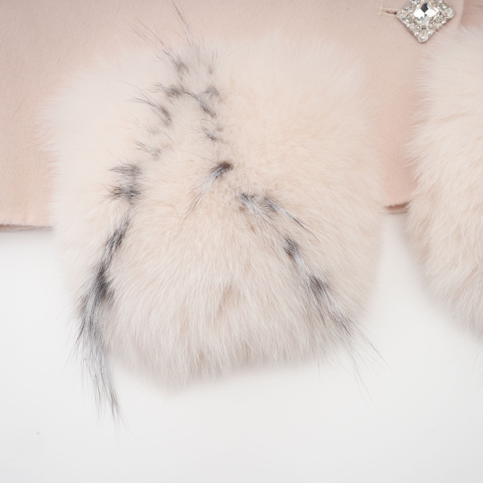 Vienne pink diagonal-placket short coat