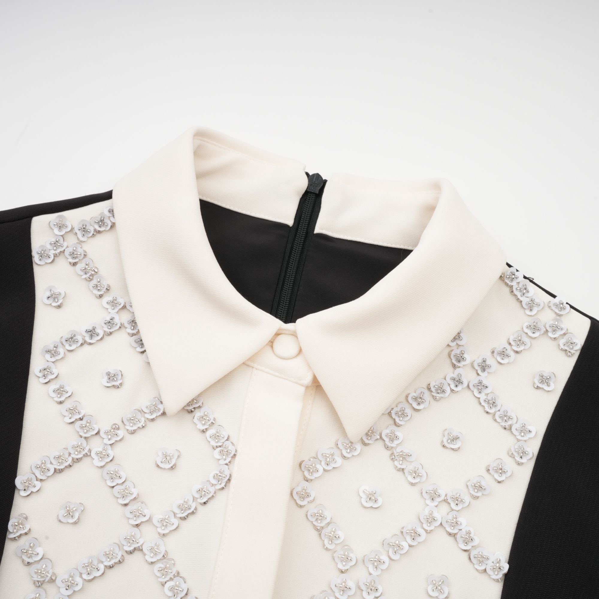 Esmée Two Tone Embellished Mini Dress (Final Sale)