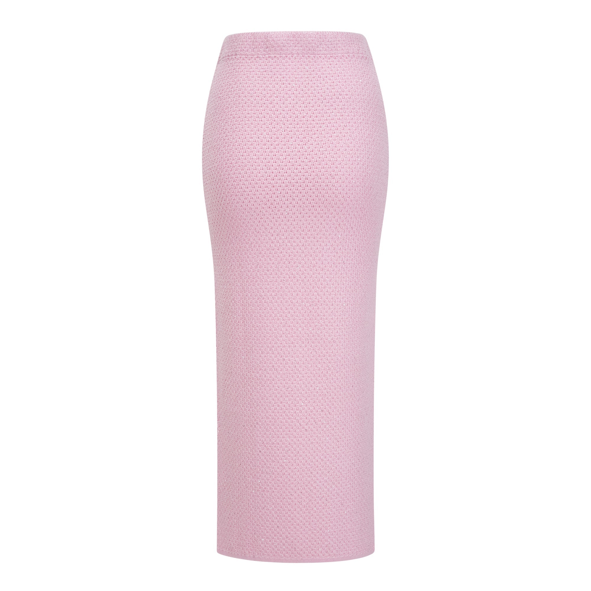 Ásdís Pink Sequined Knit Cardigan & Skirt Set (Final Sale)