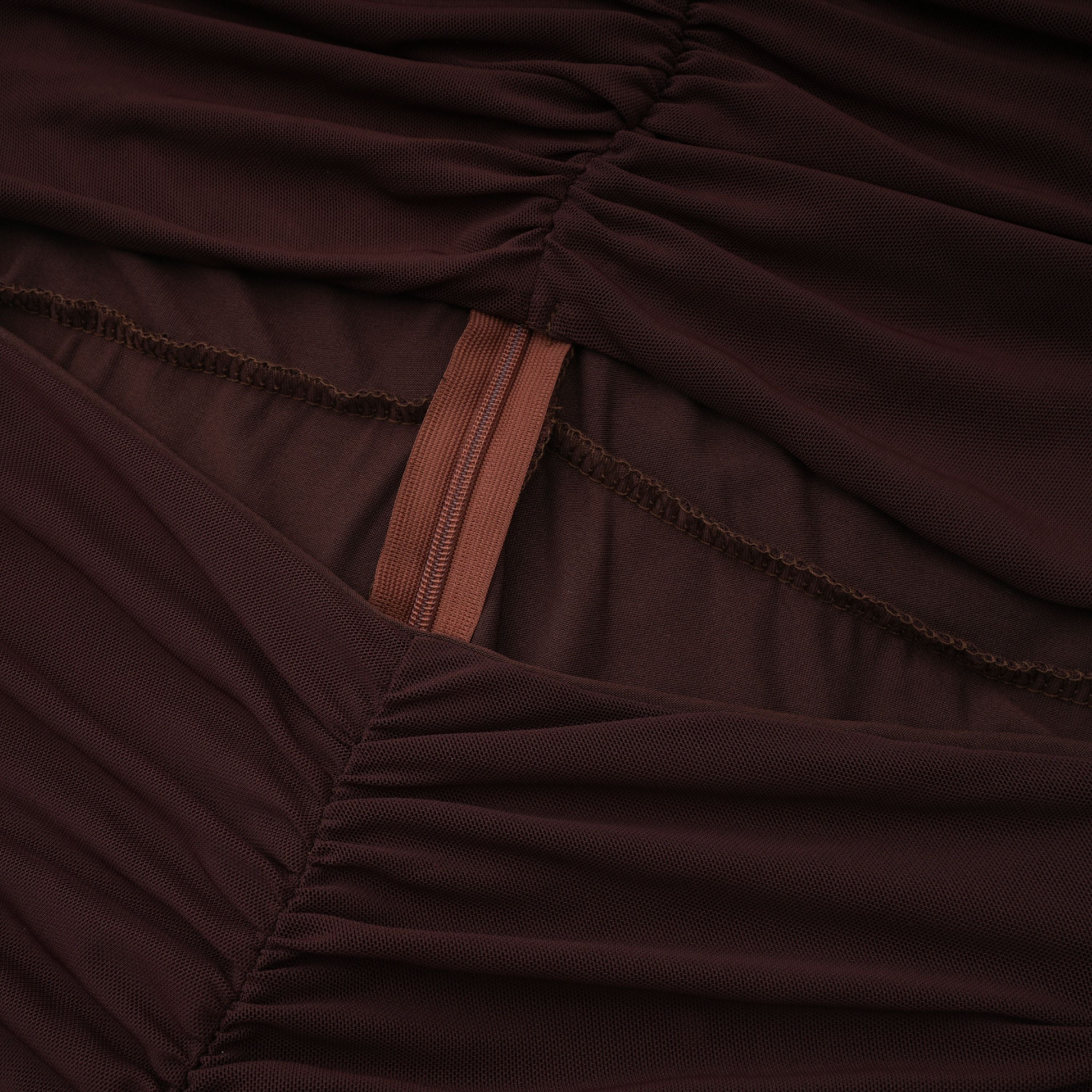Bruna Cut-Out Ruched Mesh Maxi Dress (Final Sale)