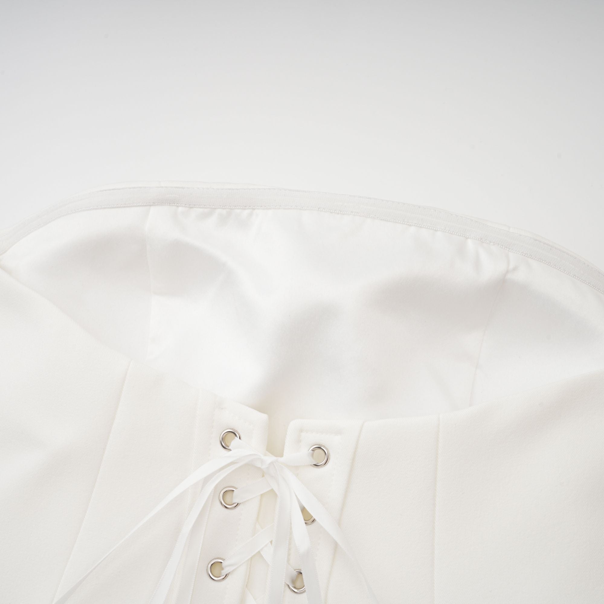 Mélanie White Corset Dress & Mesh Skirt Set (Final Sale-US Only)