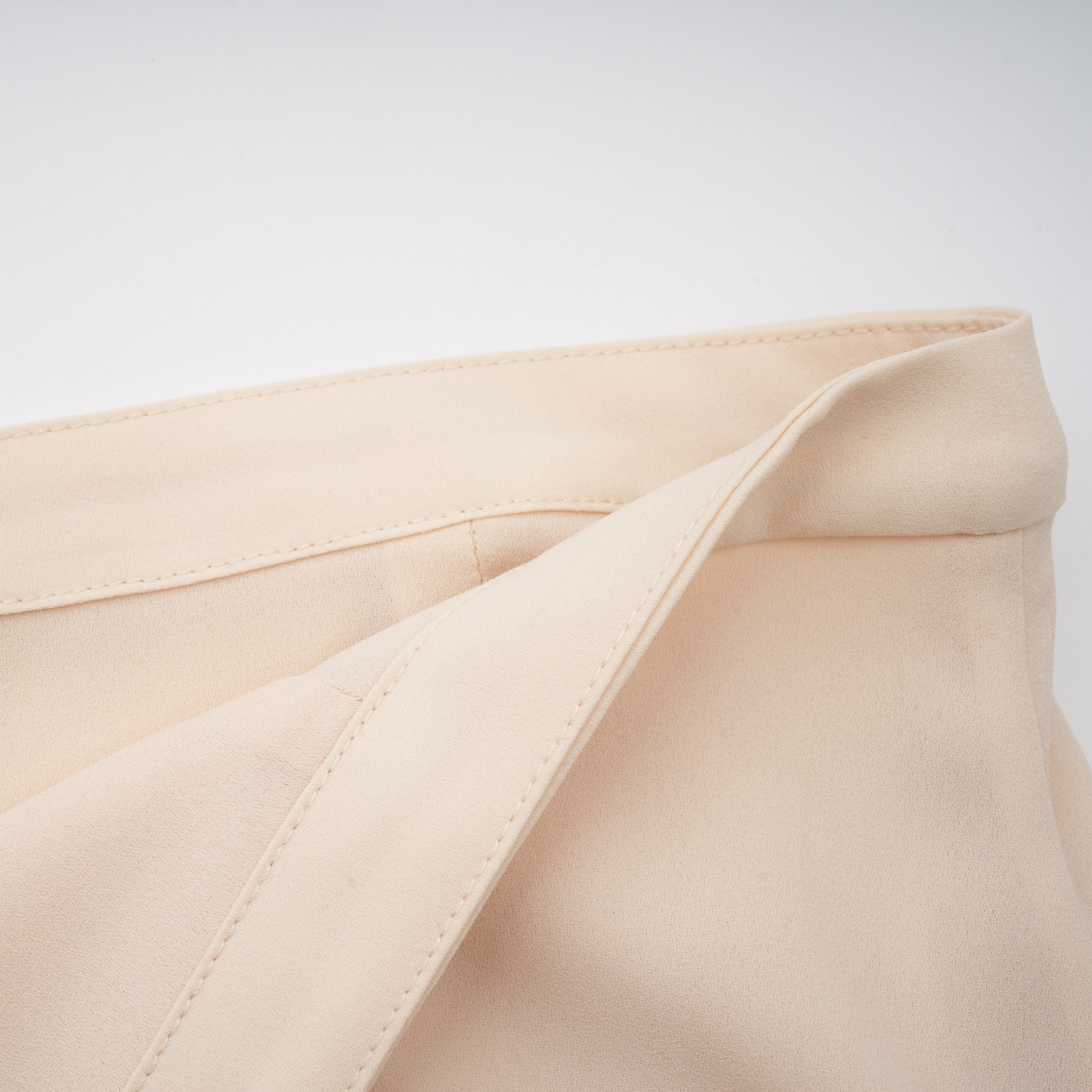 Zsófia Neutral Lace Panel Chiffon Top & Skirt Matching Set (Final Sale)