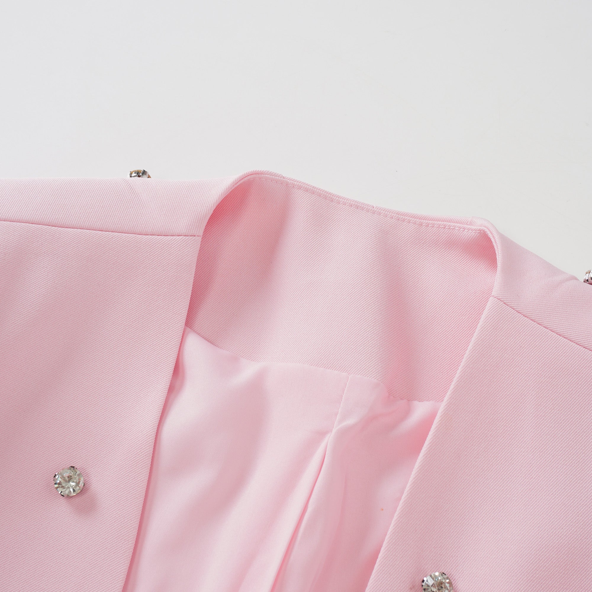 Valéria Pink Crystal Embellished Jacket & Dress Set (Final Sale-US Only)
