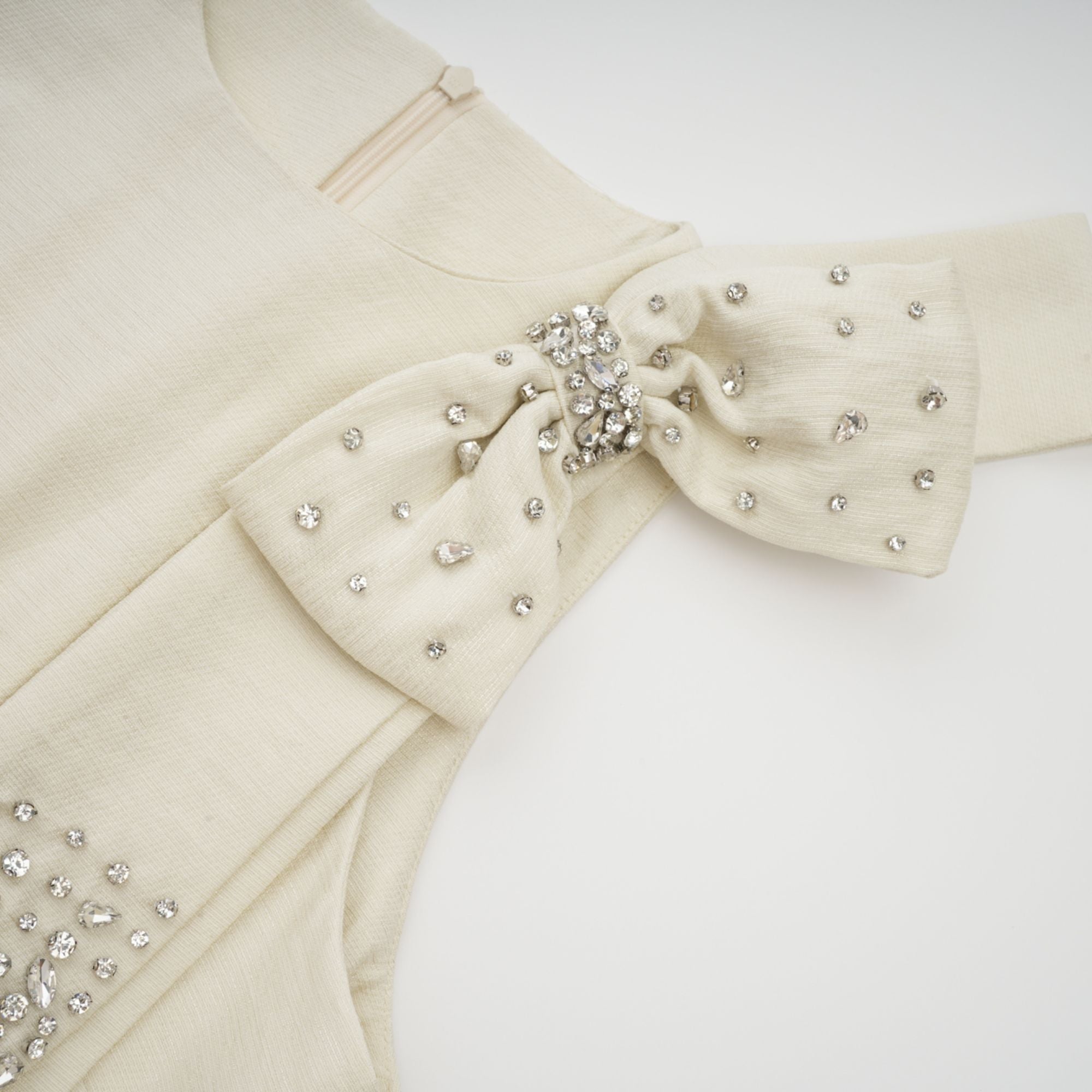 Thérèse bowknot tulle-panelling midi dress in White (Final Sale-US Only)