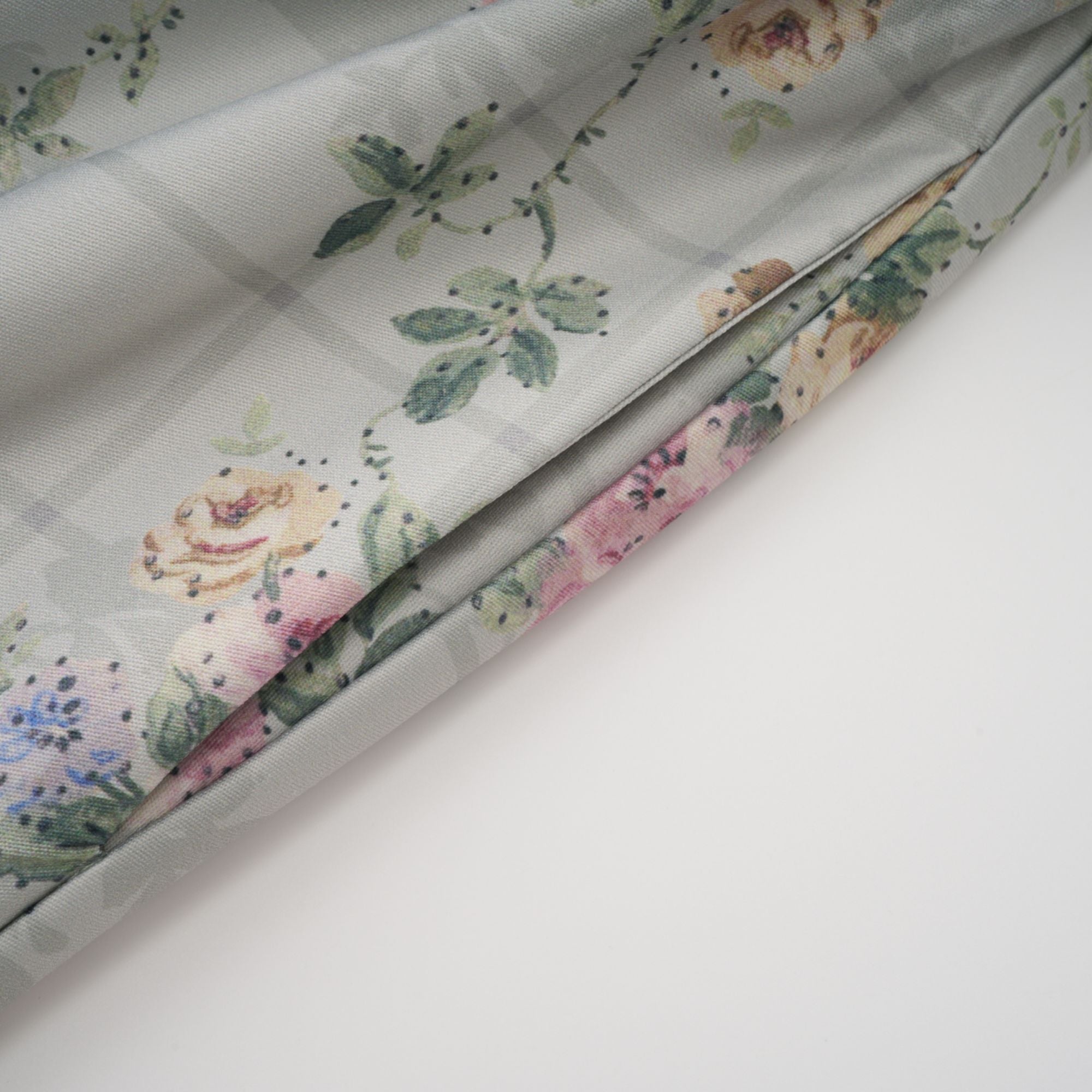 Prunelle sage-green floral-print shirred midi dress (Final Sale)