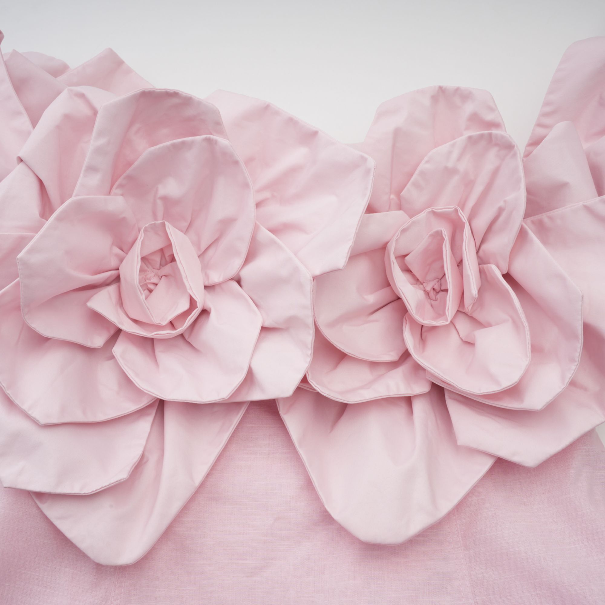 Juliette pink off-shoulder 3D-petal midi dress (Final Sale)