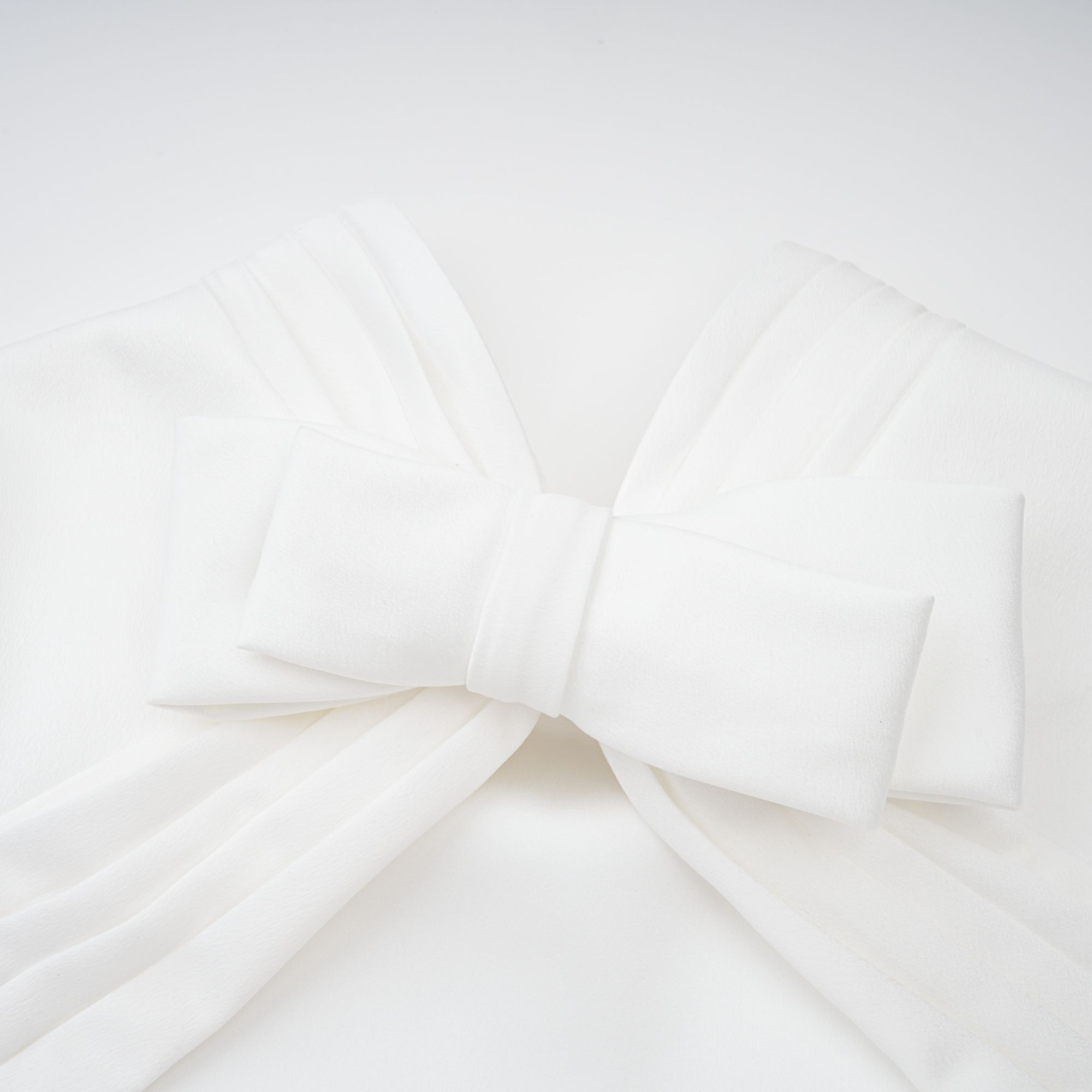 Camille White Statement Bow Mermaid Maxi Dress (Final Sale)