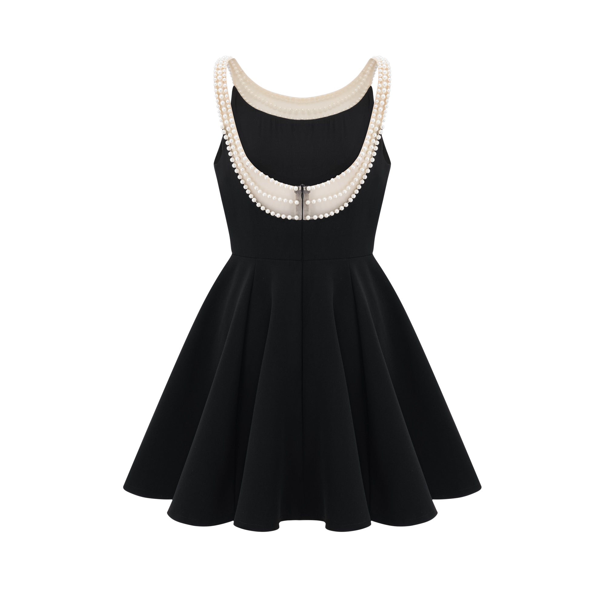 Danaé black faux-pearl-embellished mini dress (Final Sale)