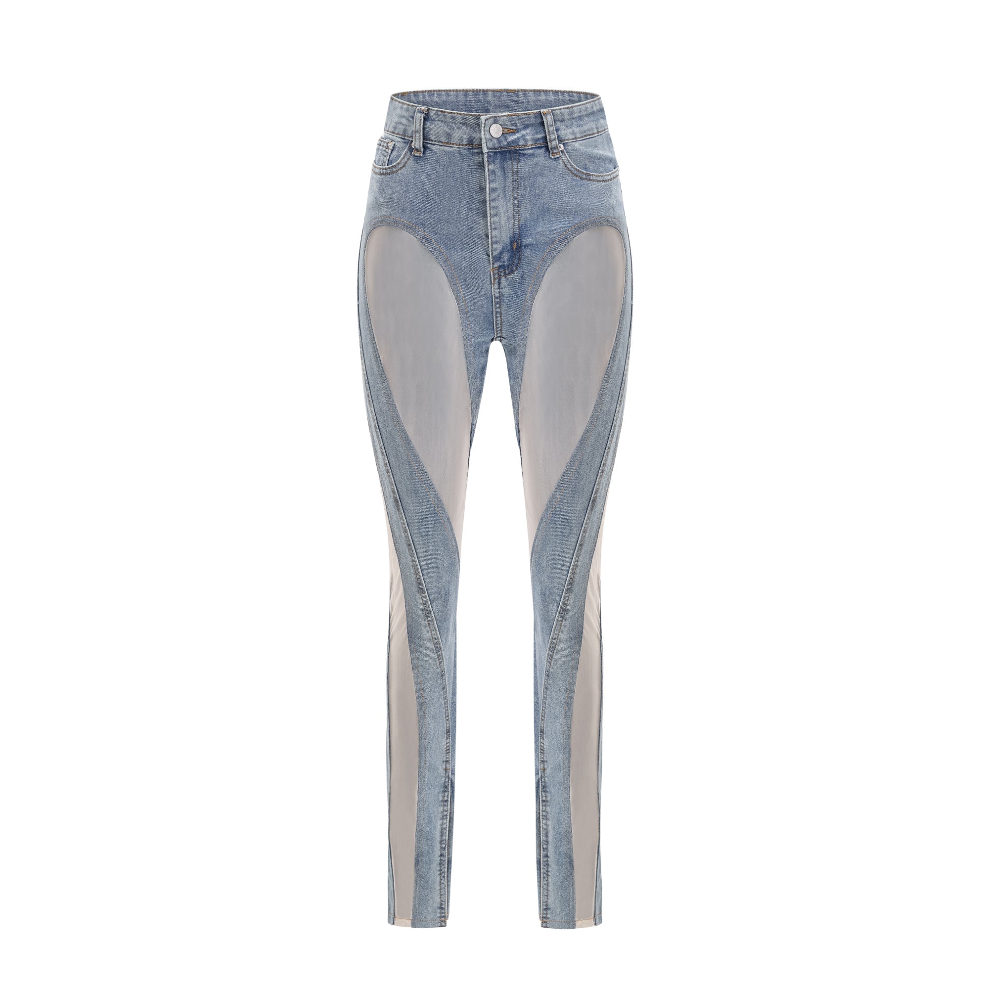 Aélis sheer-panelled jeans (Final Sale-US Only)