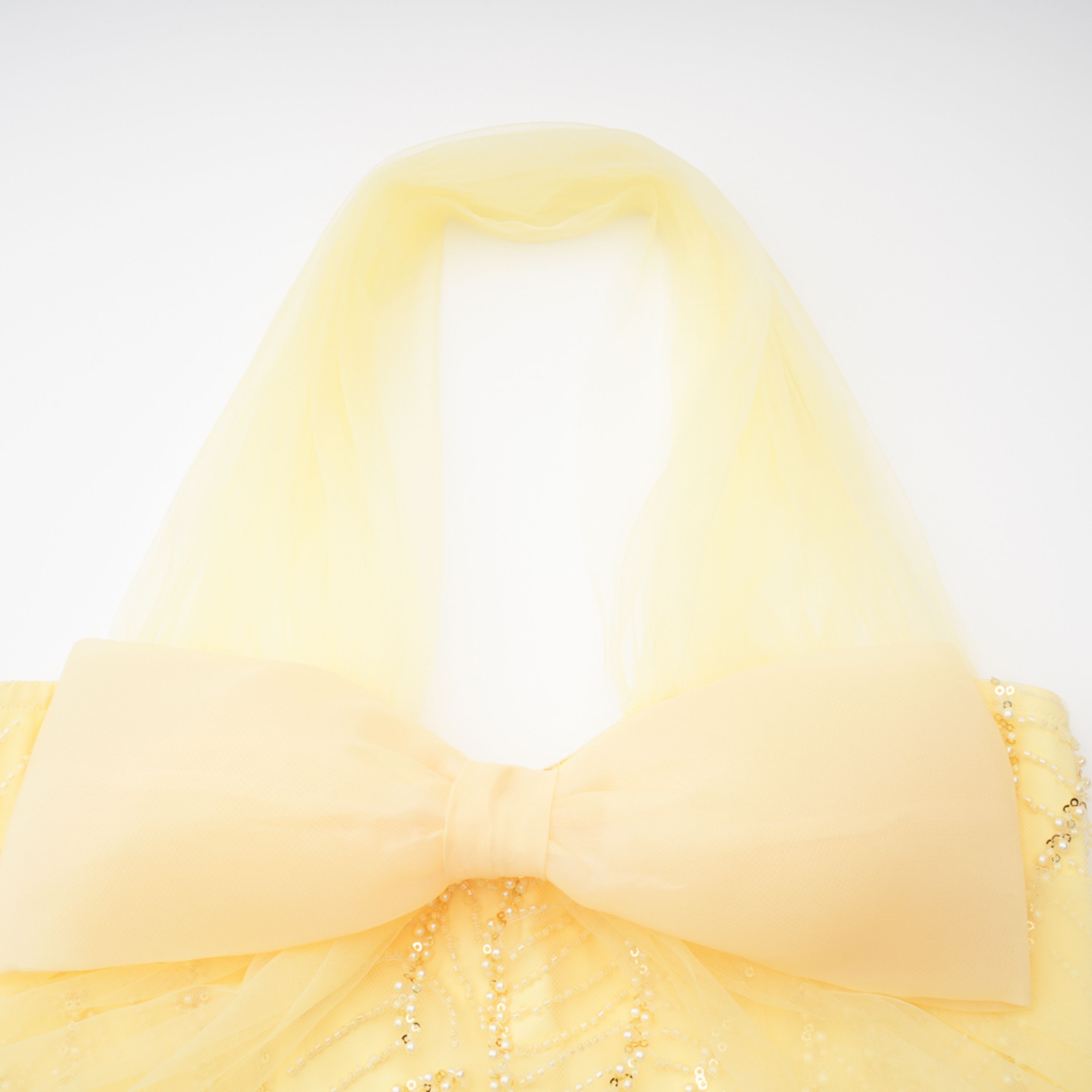 Antonia Yellow Halterneck Bow Maxi Dress (Final Sale-US Only)