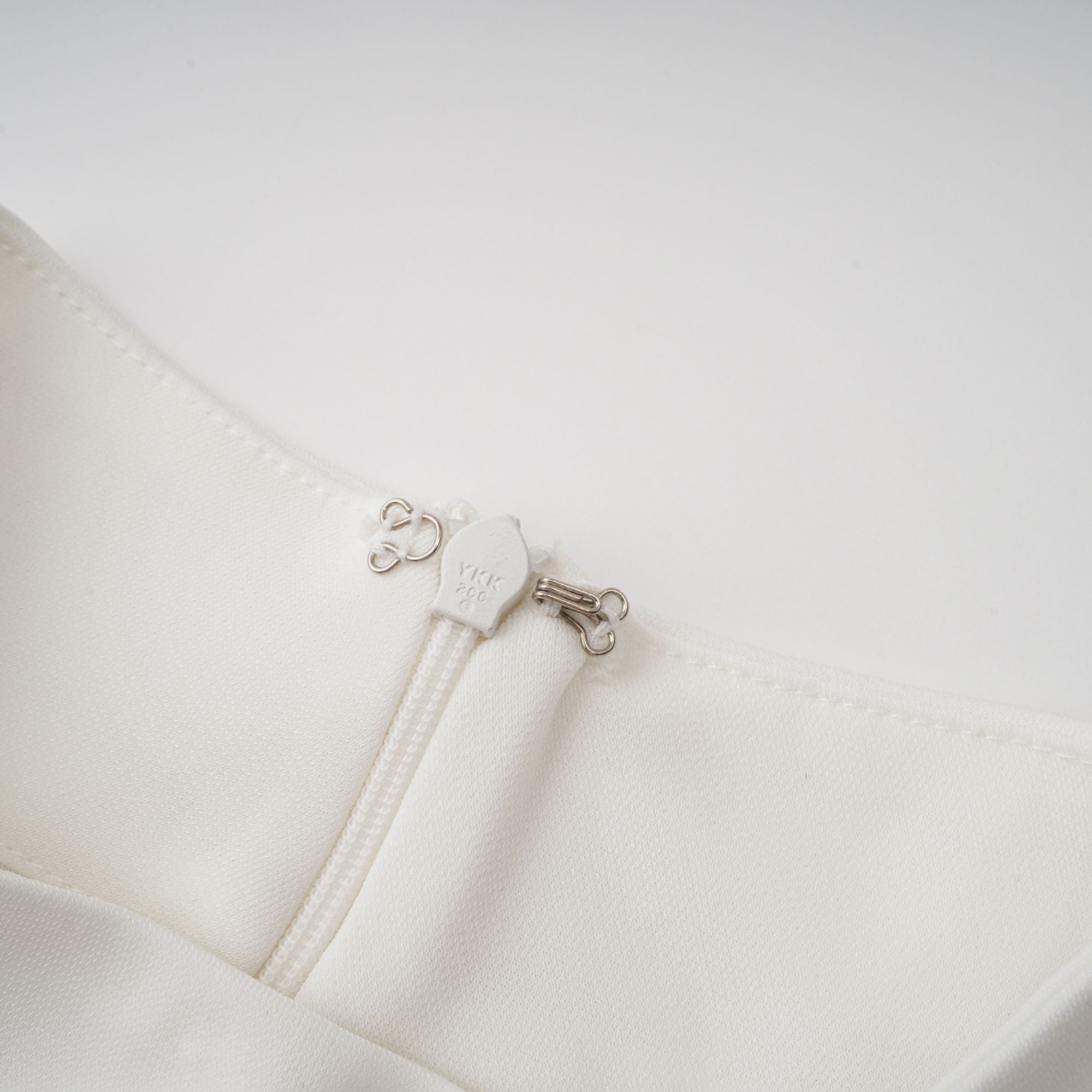 Mystérieuse White Turtleneck Draped Maxi Dress (Final Sale)