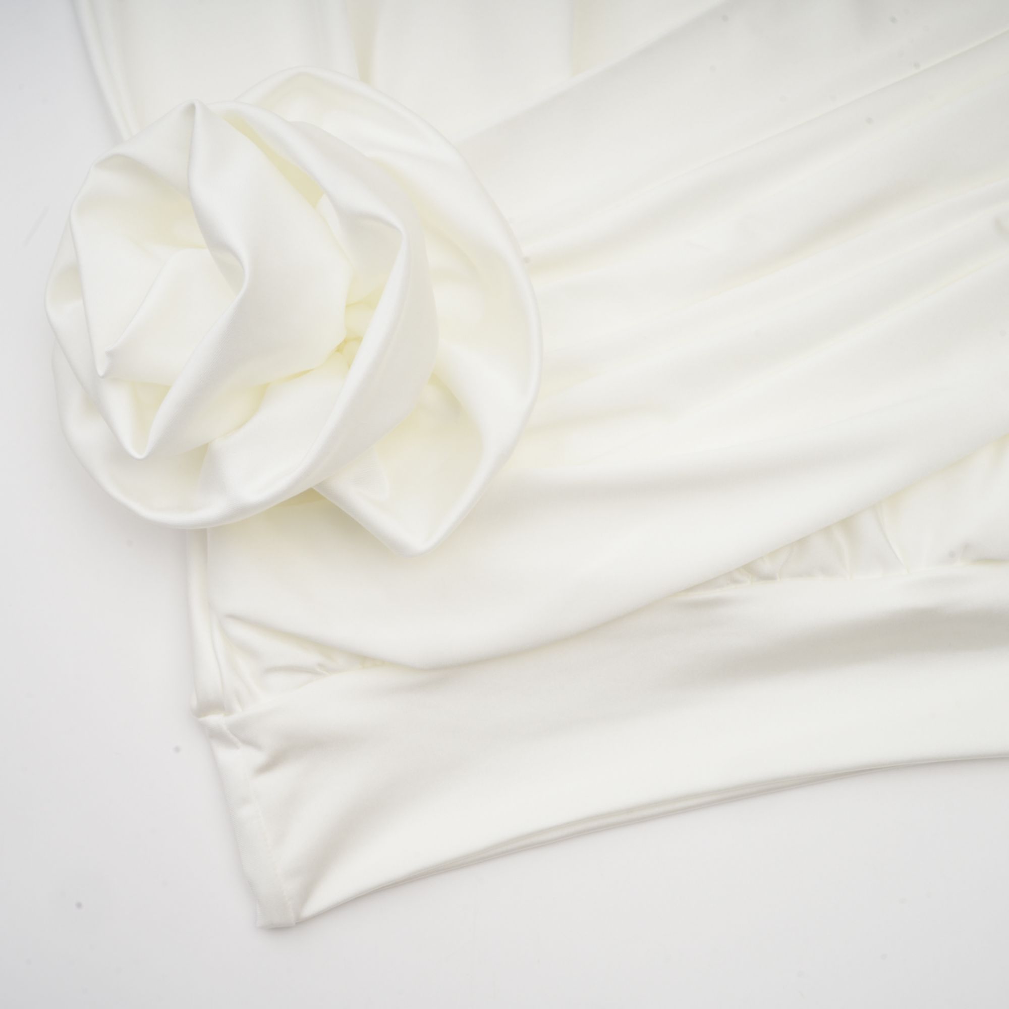 Maeva faux-flower ruched mini dress in White (Final Sale)