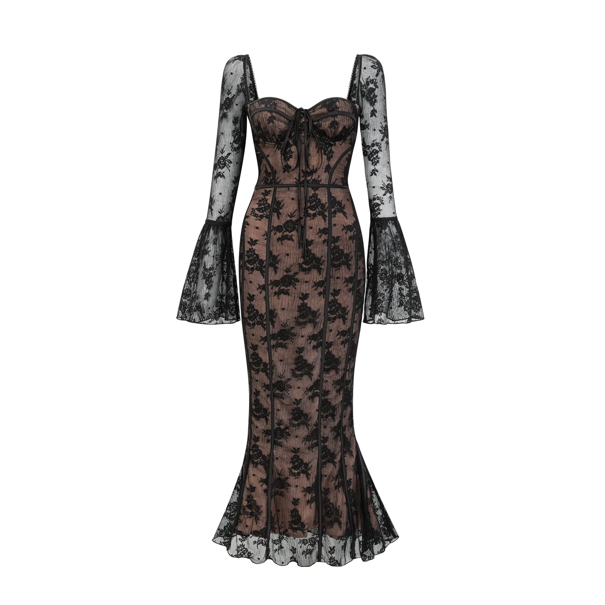 Black Lace Maxi Dress