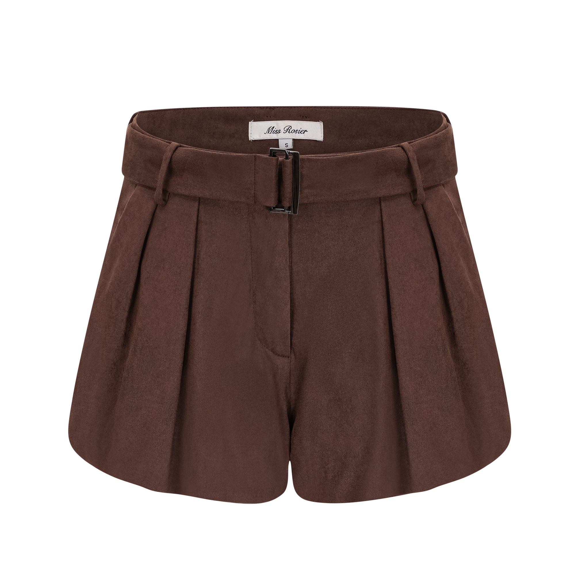 Chaney Brown Suede Bubble Hem Top & Shorts Set (Final Sale)