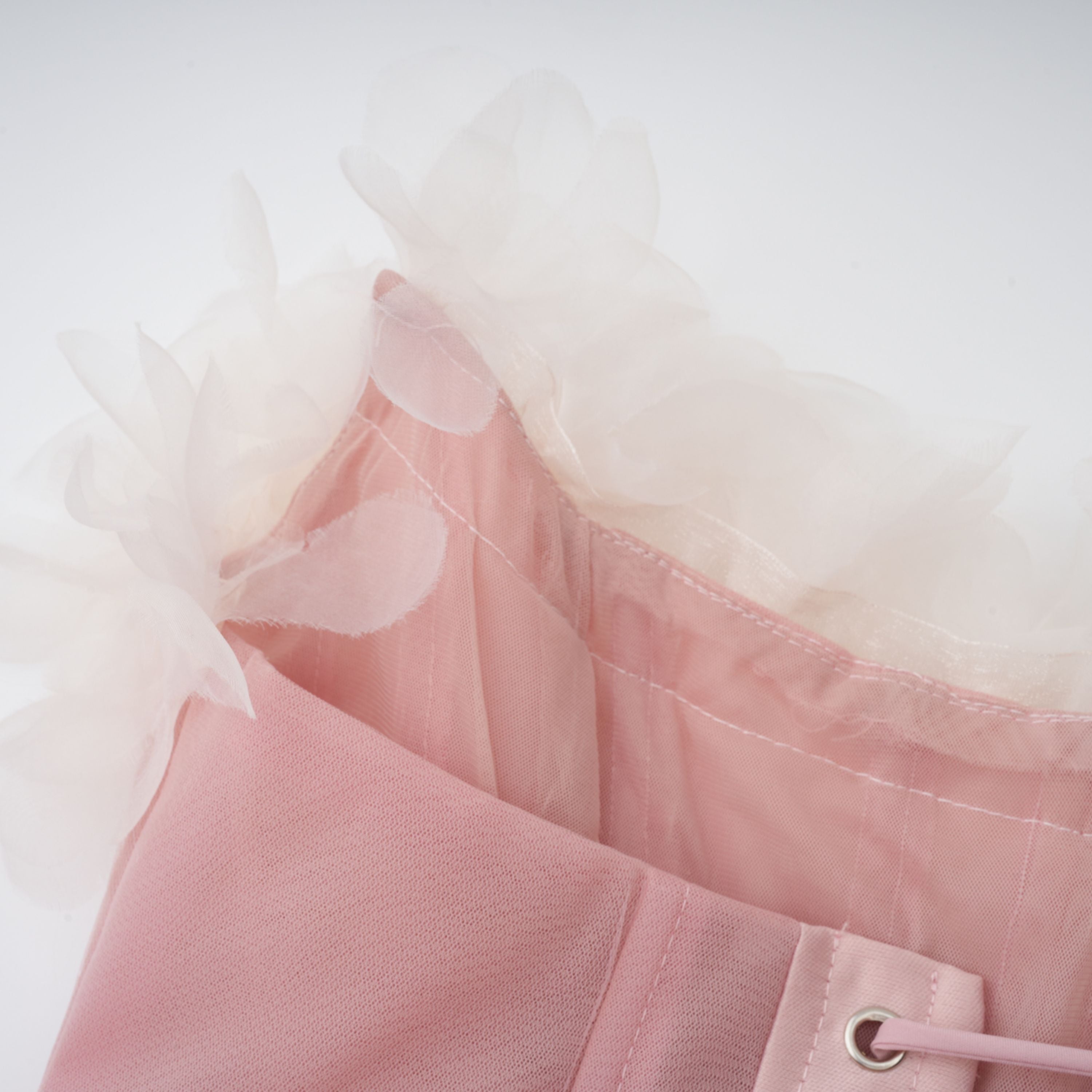 Rachel Pink 3D Petal Tulle Mini Dress (Final Sale-US Only)